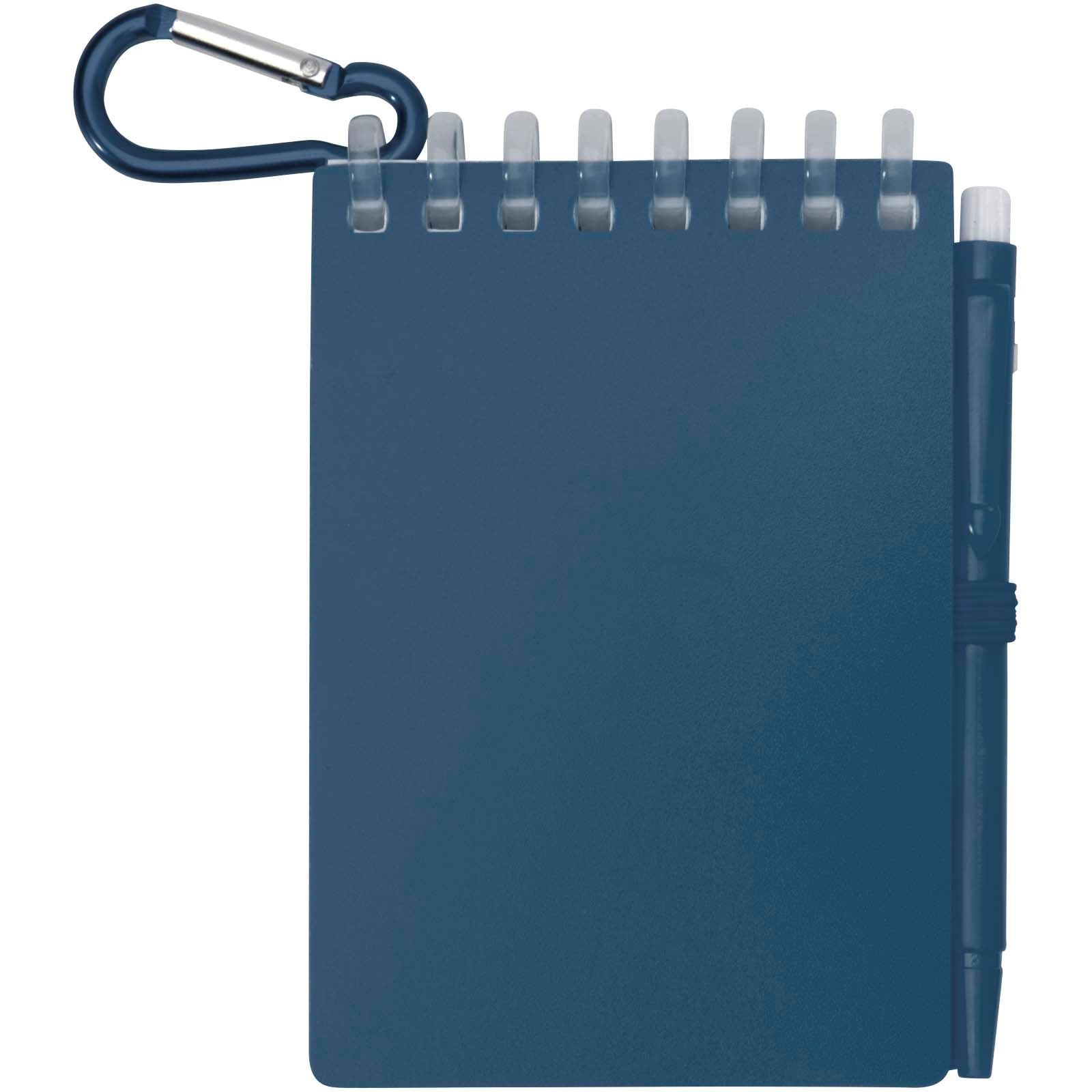 Ensemble carnet souple d’extérieur recyclé et stylo bille (encre noire) Lig Mini 8