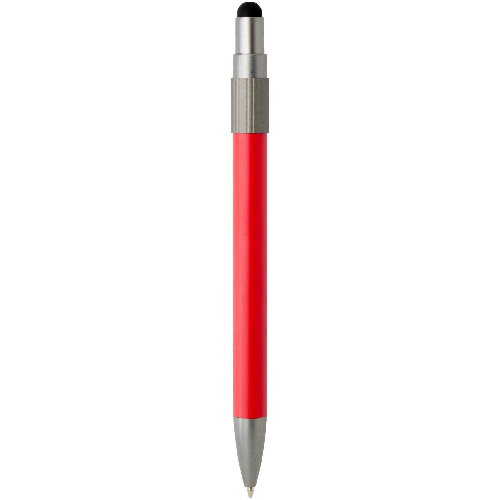 Stylo bille recyclé RCS avec stylet et toupie antistress (encre noire) Rill 24