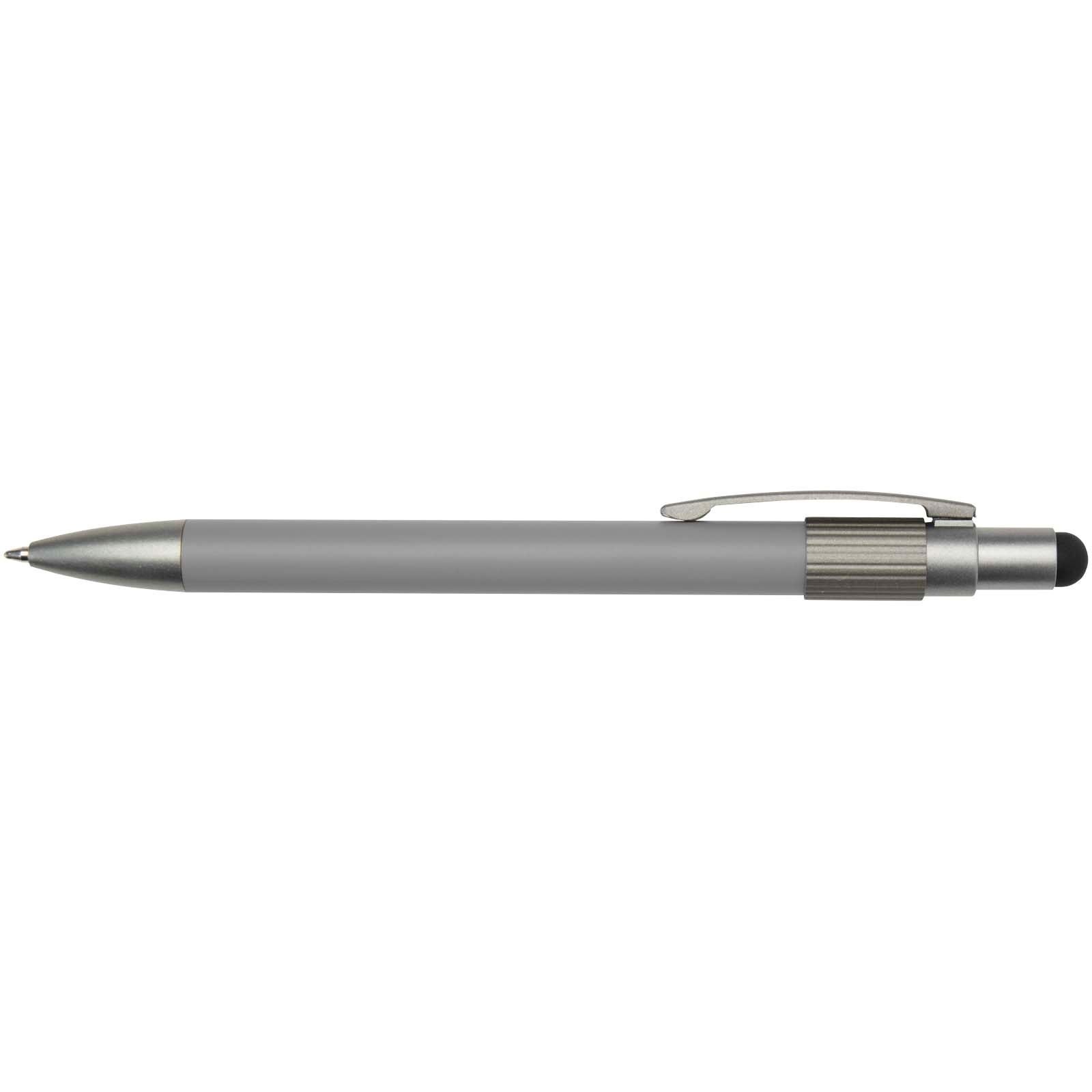 Stylo bille recyclé RCS avec stylet et toupie antistress (encre noire) Rill 9