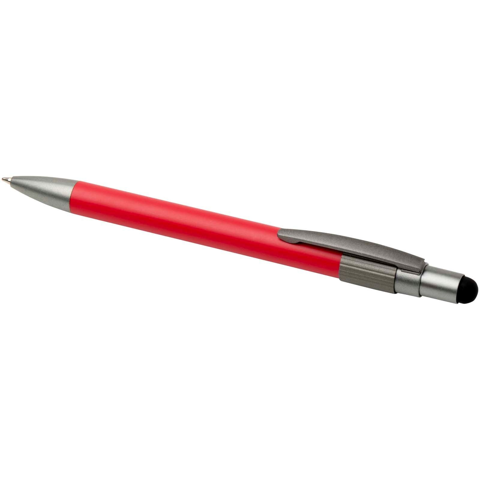 Stylo bille recyclé RCS avec stylet et toupie antistress (encre noire) Rill 30