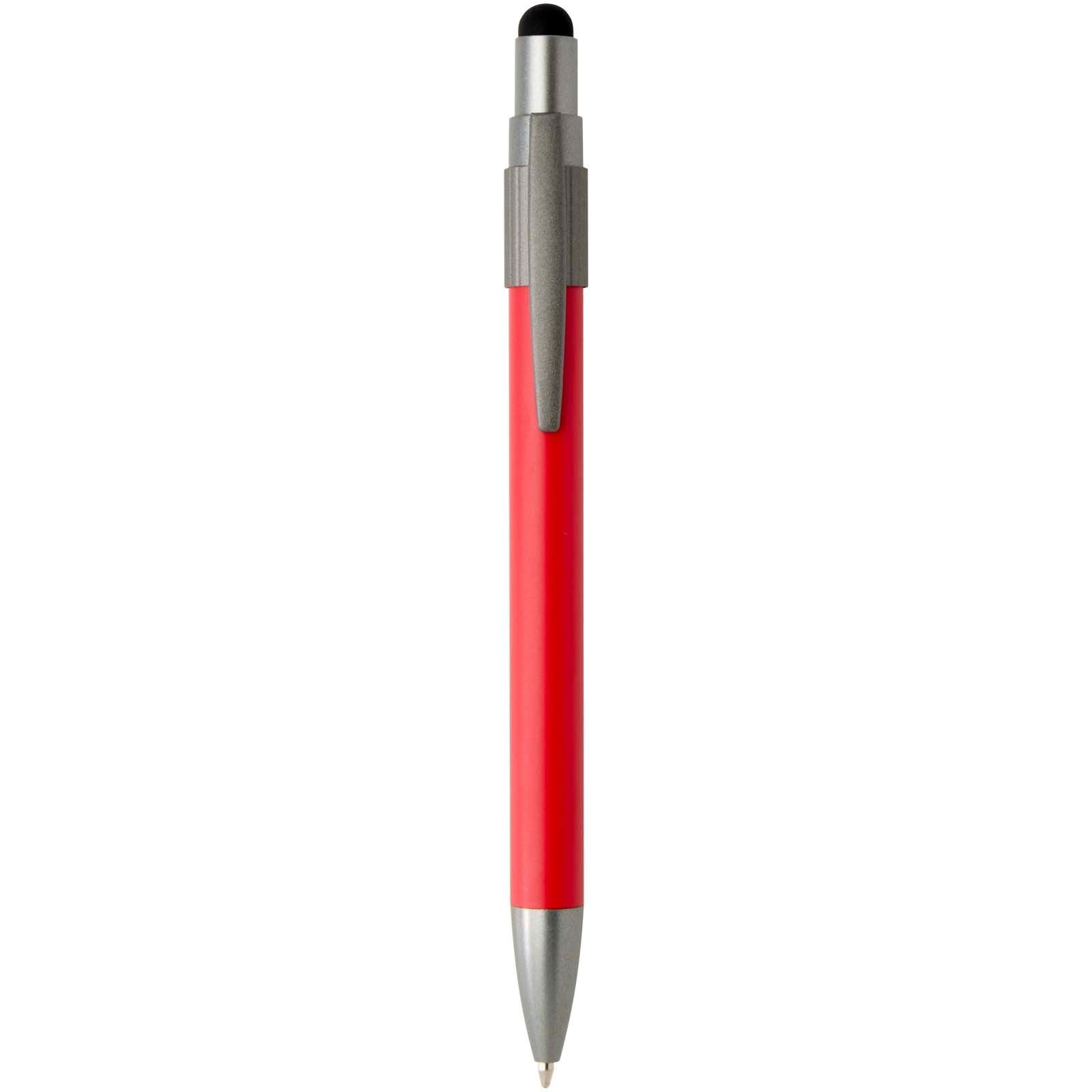 Stylo bille recyclé RCS avec stylet et toupie antistress (encre noire) Rill 6