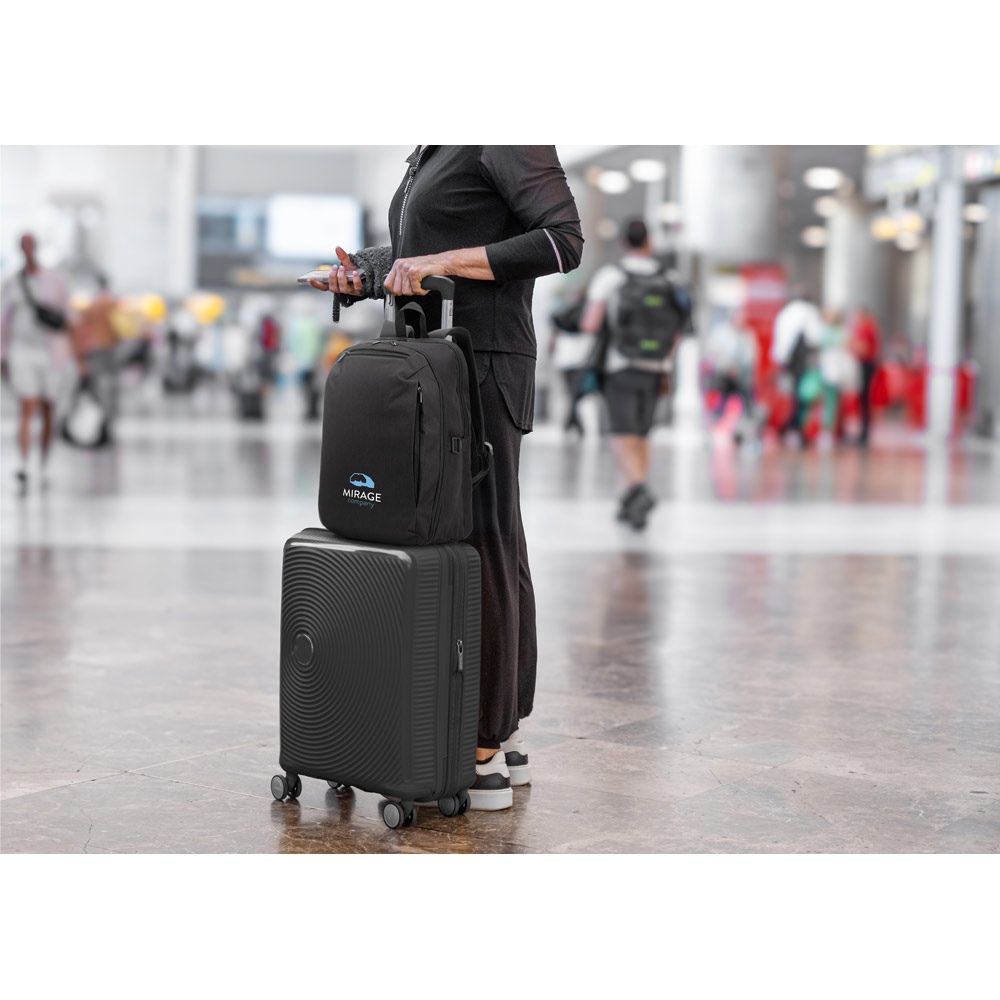 UDINE. Sac avec un compartiment à ouverture complète en polyester recyclé haute densité 300D 16 pouces 4