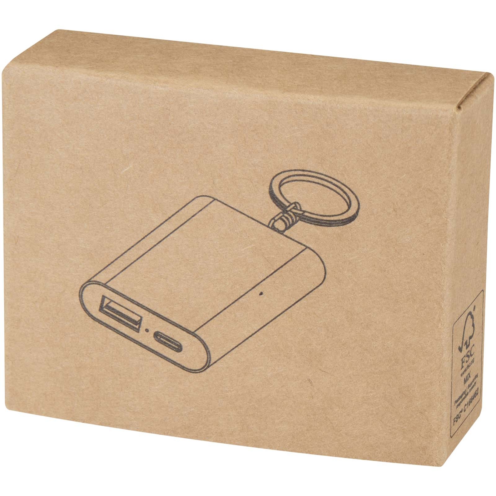 Batterie de secours Arcturus en aluminium recyclé de 2 000 mAh avec porte-clés 4