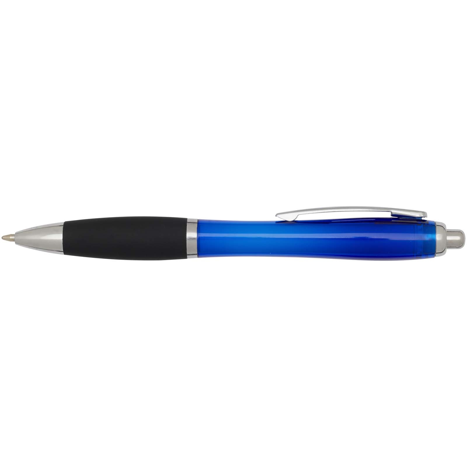 Stylo bille en plastique recyclé RCS avec corps coloré et grip noir (encre noire) Nash 7