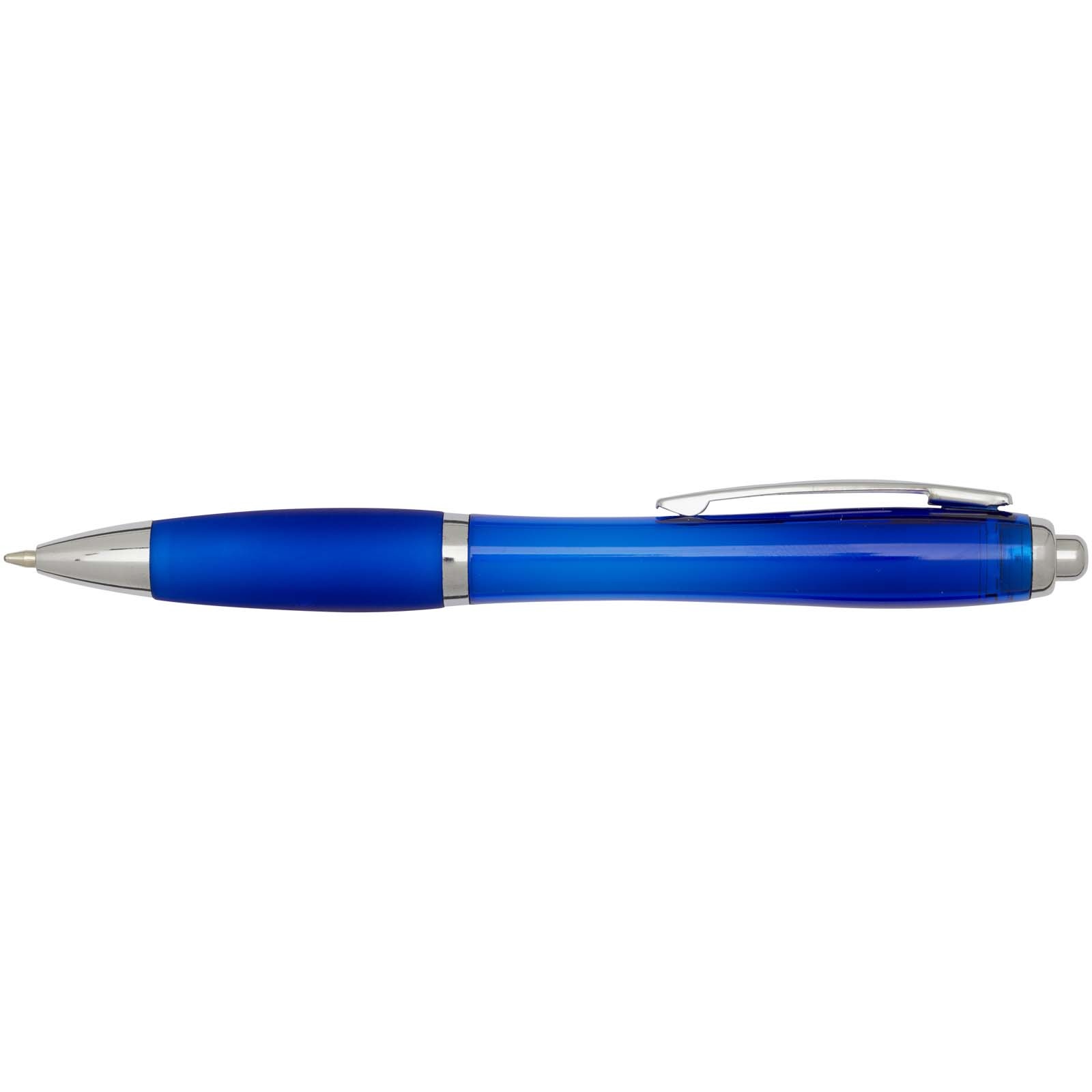 Stylo bille en plastique recyclé RCS avec corps et grip colorés (encre noire) Nash 35