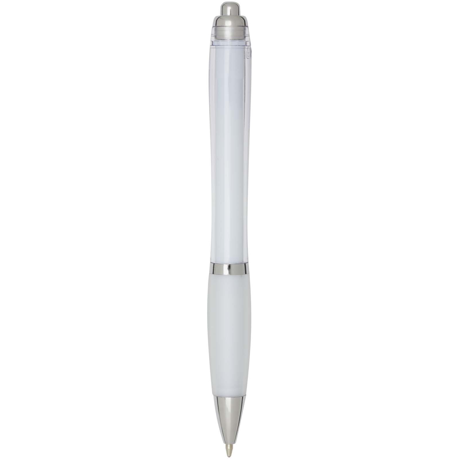Stylo bille en plastique recyclé RCS avec corps et grip colorés (encre noire) Nash 41