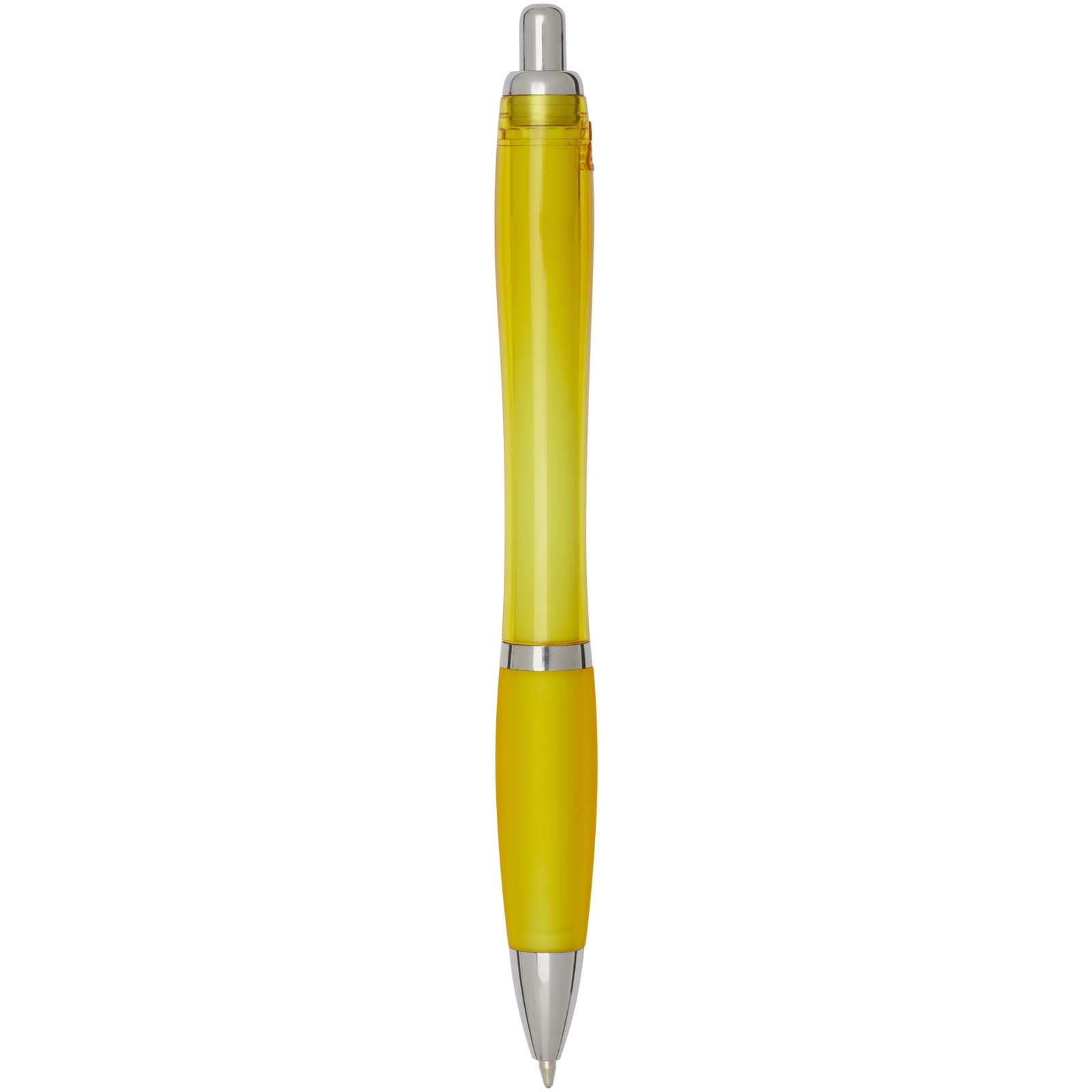 Stylo bille en plastique recyclé RCS avec corps et grip colorés (encre noire) Nash 42