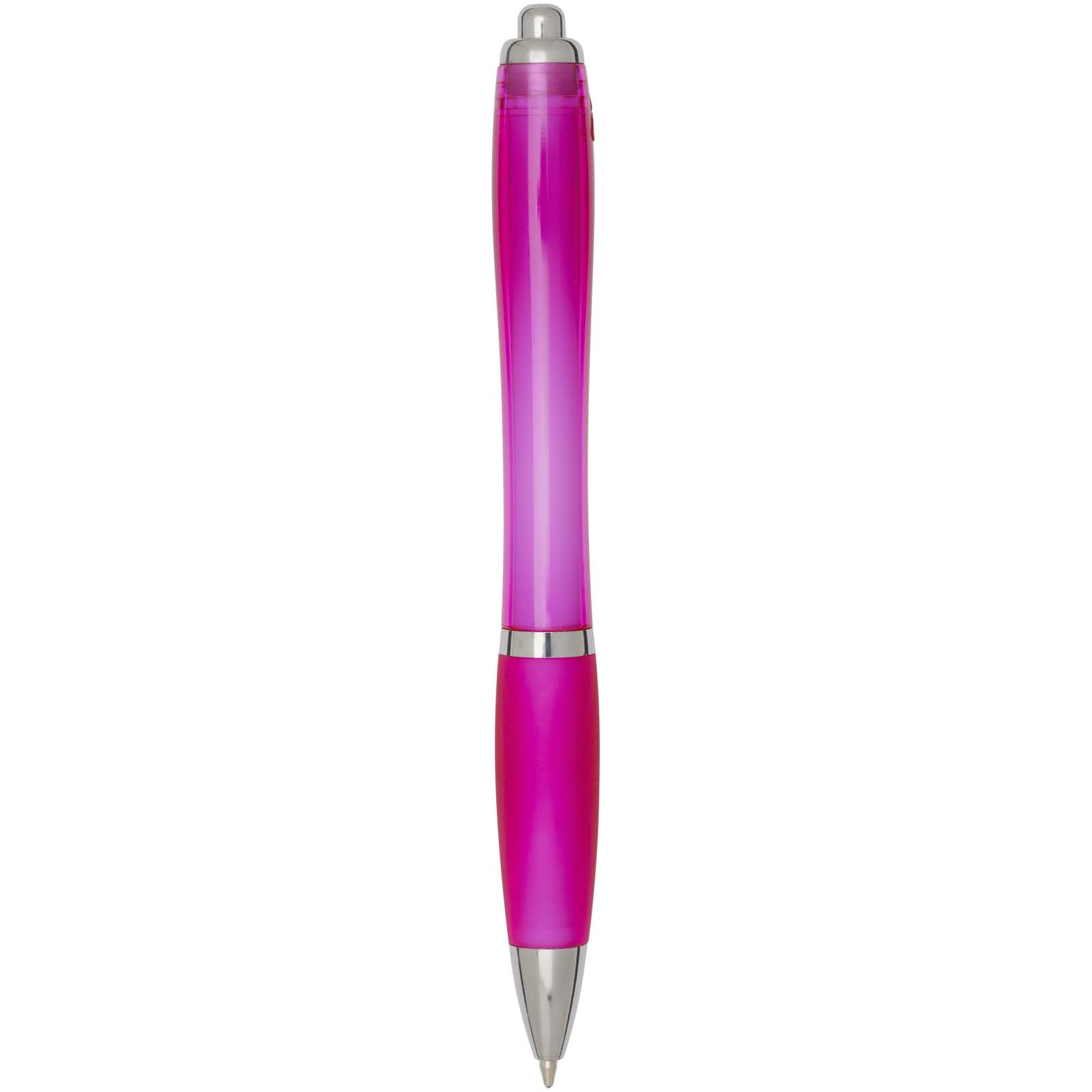 Stylo bille en plastique recyclé RCS avec corps et grip colorés (encre noire) Nash 47