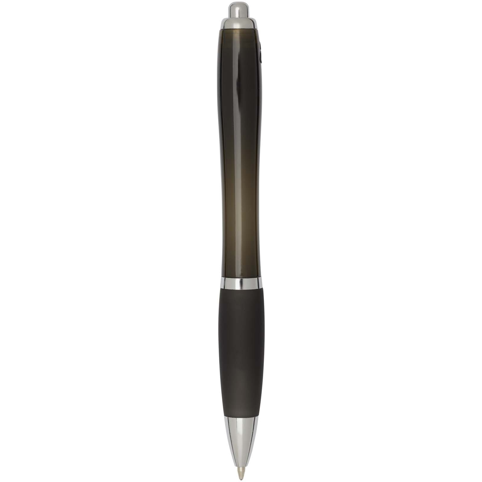 Stylo bille en plastique recyclé RCS avec corps et grip colorés (encre noire) Nash 53