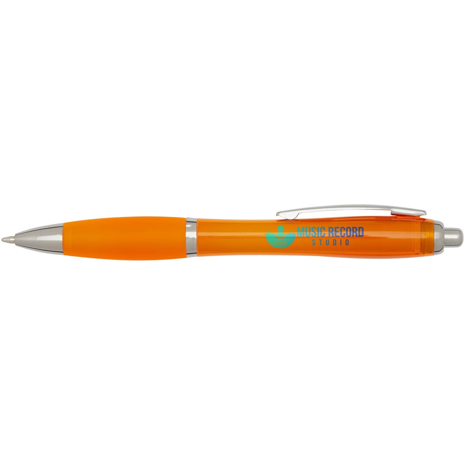 Stylo bille en plastique recyclé RCS avec corps et grip colorés (encre noire) Nash 18
