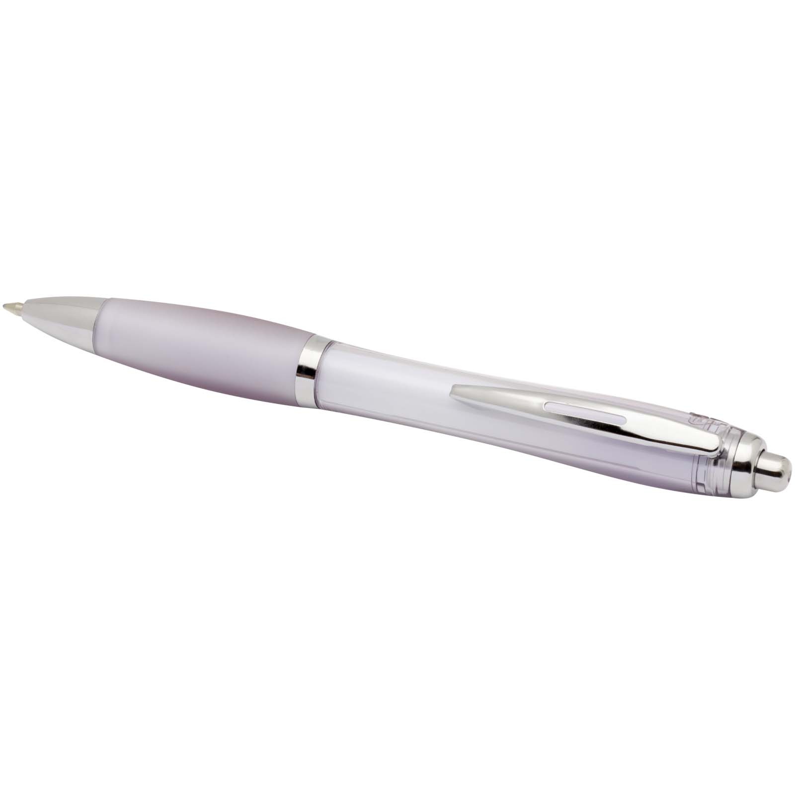 Stylo bille en plastique recyclé RCS avec corps et grip colorés (encre noire) Nash 58