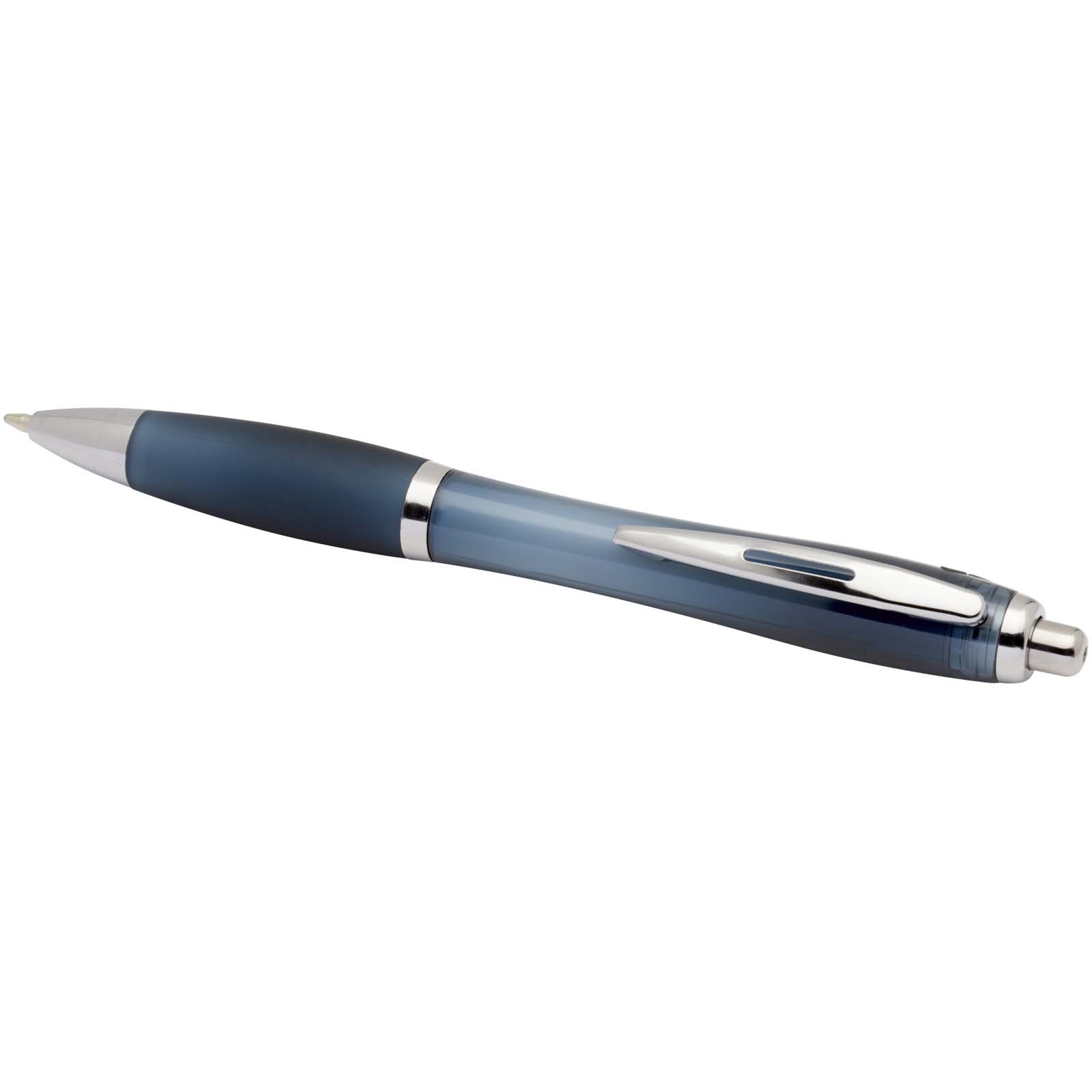 Stylo bille en plastique recyclé RCS avec corps et grip colorés (encre noire) Nash 62