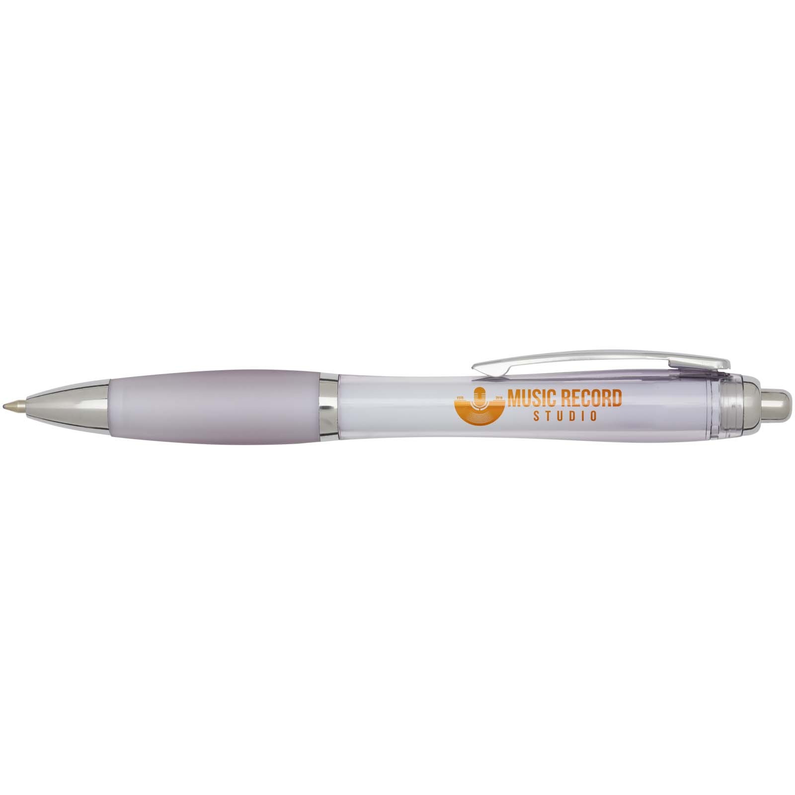 Stylo bille en plastique recyclé RCS avec corps et grip colorés (encre noire) Nash 19