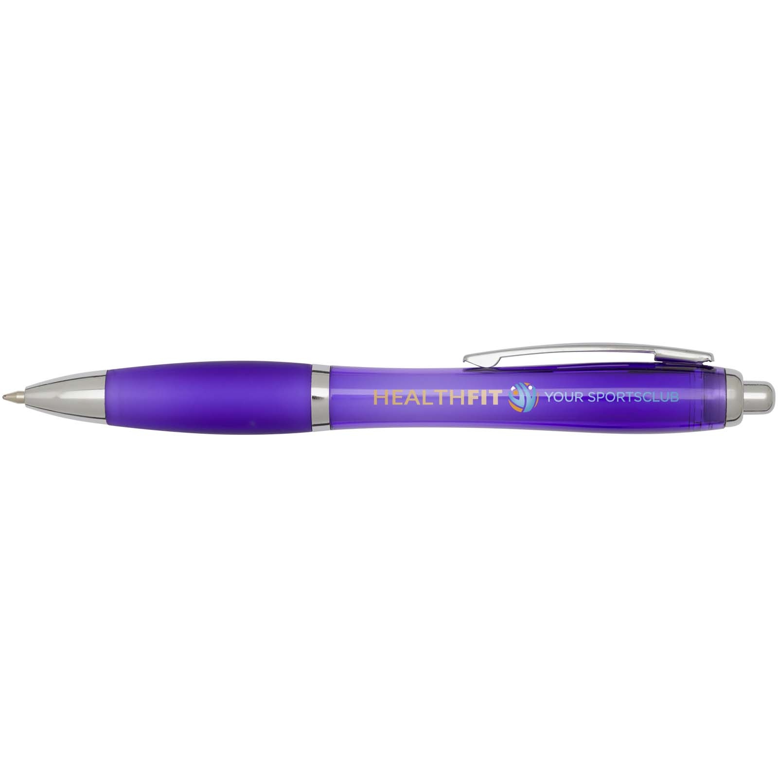 Stylo bille en plastique recyclé RCS avec corps et grip colorés (encre noire) Nash 20