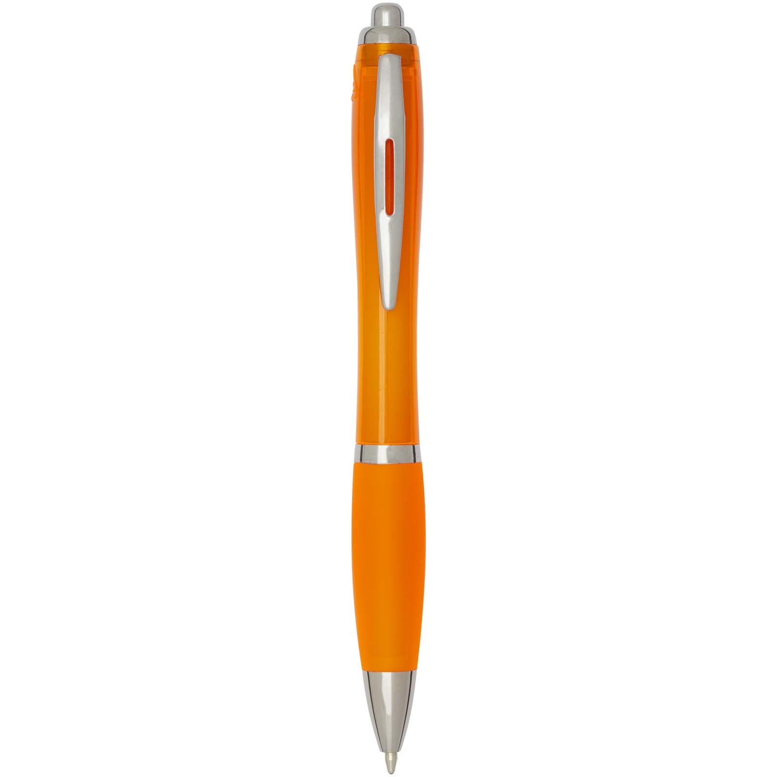 Stylo bille en plastique recyclé RCS avec corps et grip colorés (encre noire) Nash 5