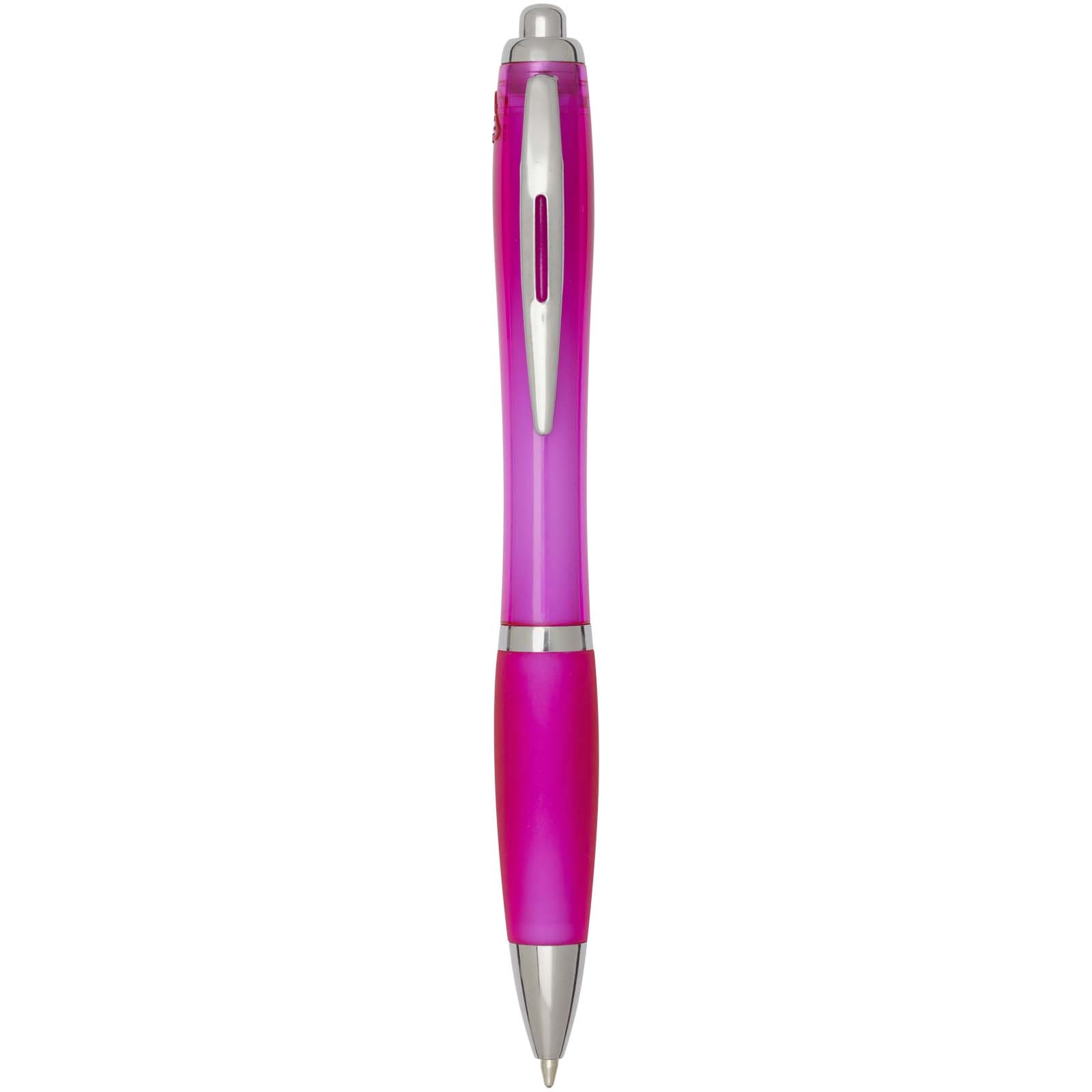 Stylo bille en plastique recyclé RCS avec corps et grip colorés (encre noire) Nash 8