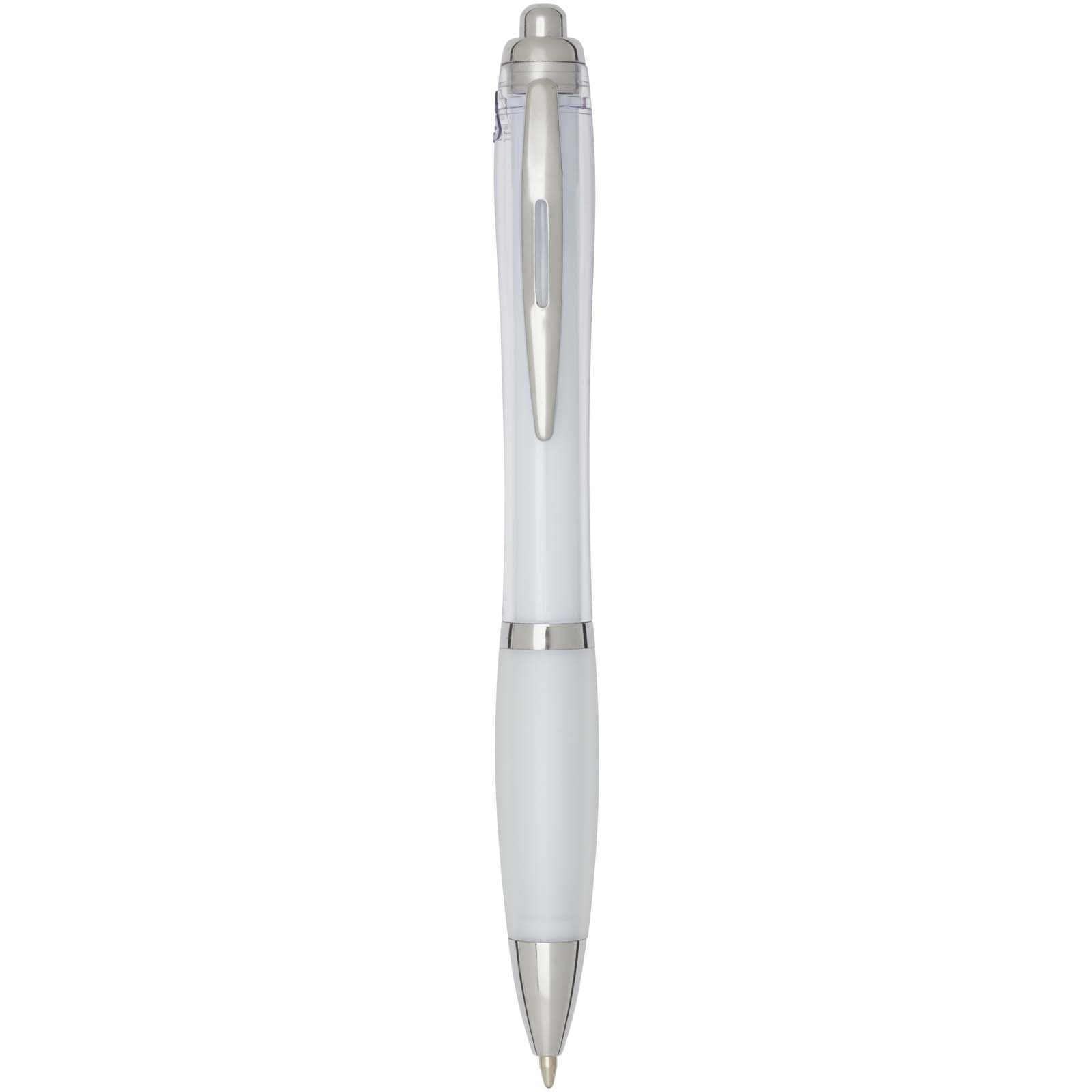 Stylo bille en plastique recyclé RCS avec corps et grip colorés (encre noire) Nash 2