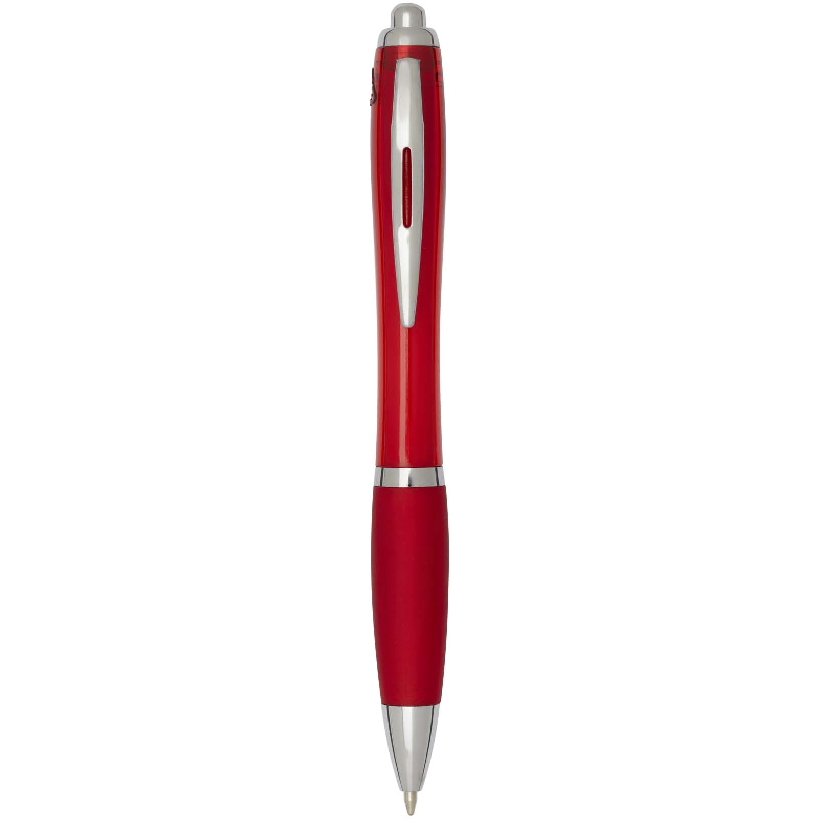 Stylo bille en plastique recyclé RCS avec corps et grip colorés (encre noire) Nash 4