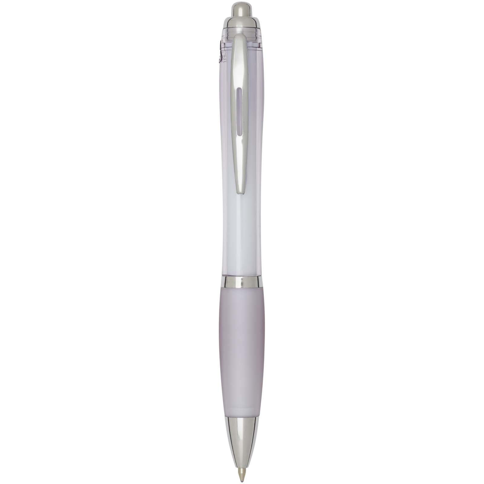Stylo bille en plastique recyclé RCS avec corps et grip colorés (encre noire) Nash 6