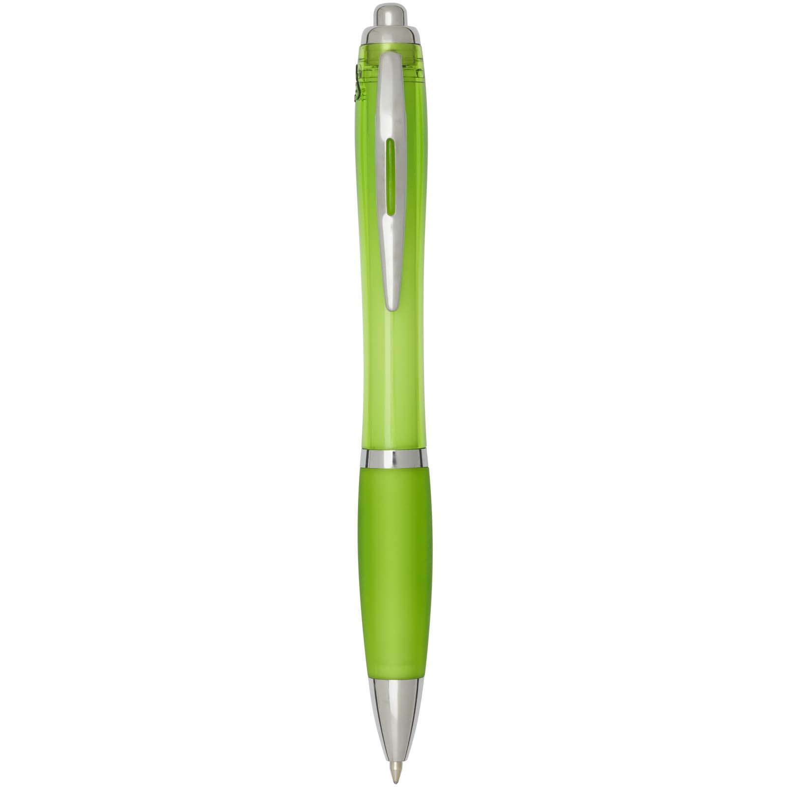 Stylo bille en plastique recyclé RCS avec corps et grip colorés (encre noire) Nash 13