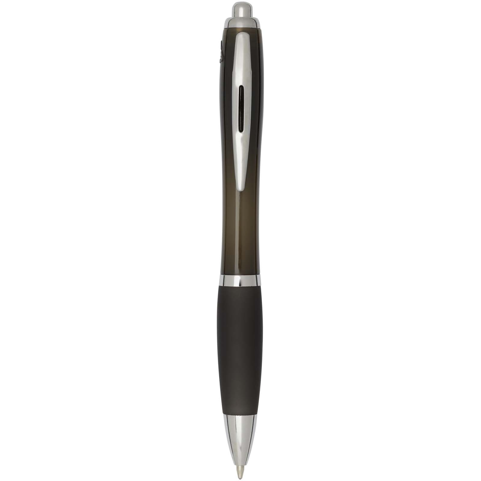 Stylo bille en plastique recyclé RCS avec corps et grip colorés (encre noire) Nash 14