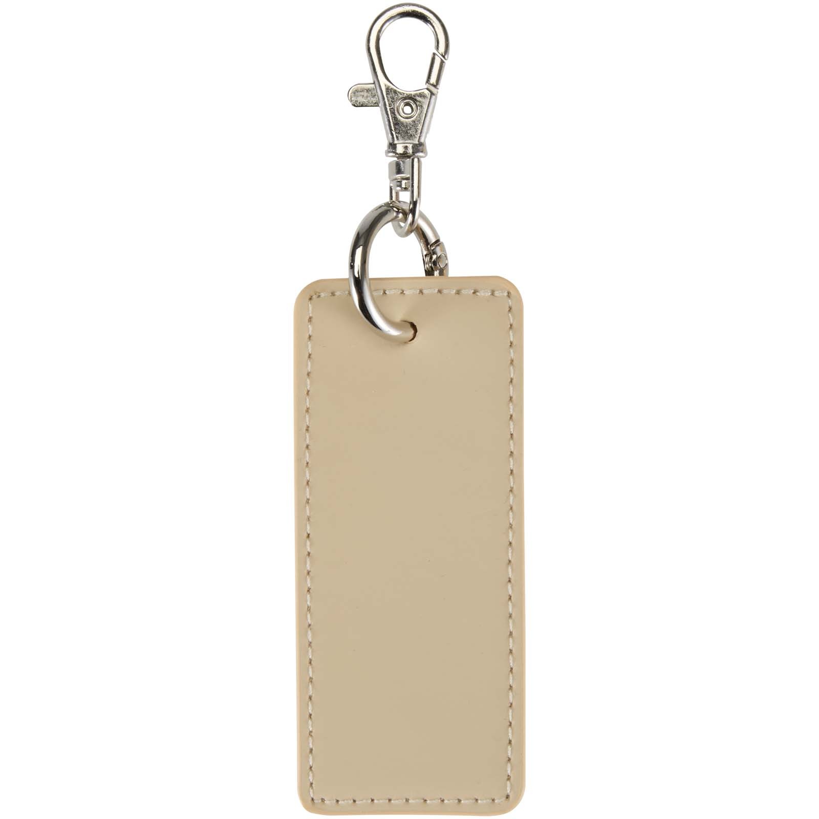 Porte-clés rectangulaire à breloques en matériaux recyclés certifié GRS Resi Plus 8
