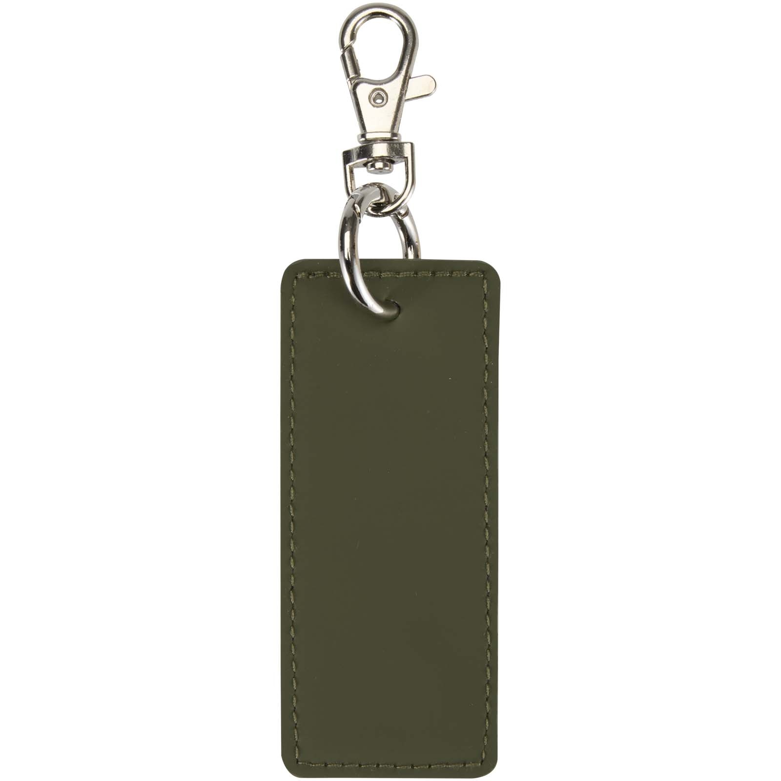 Porte-clés rectangulaire à breloques en matériaux recyclés certifié GRS Resi Plus 17