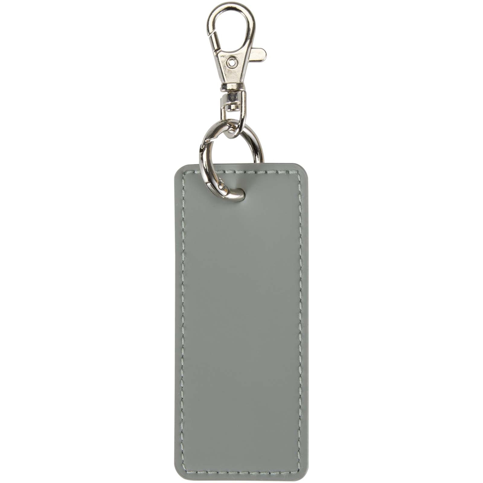Porte-clés rectangulaire à breloques en matériaux recyclés certifié GRS Resi Plus 18