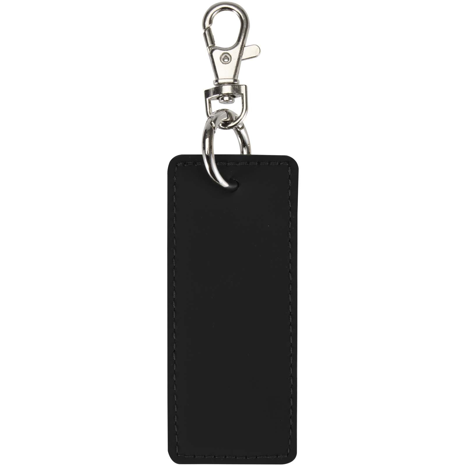 Porte-clés rectangulaire à breloques en matériaux recyclés certifié GRS Resi Plus 19