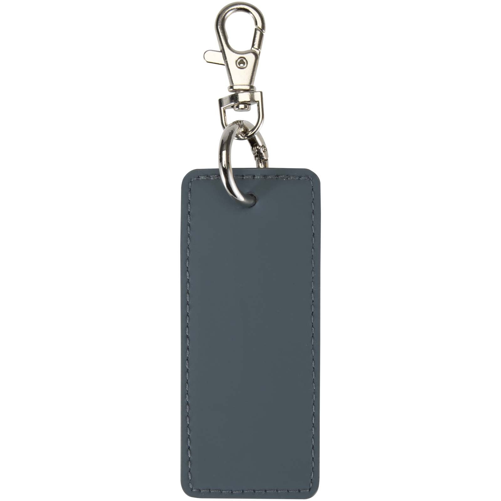 Porte-clés rectangulaire à breloques en matériaux recyclés certifié GRS Resi Plus 10