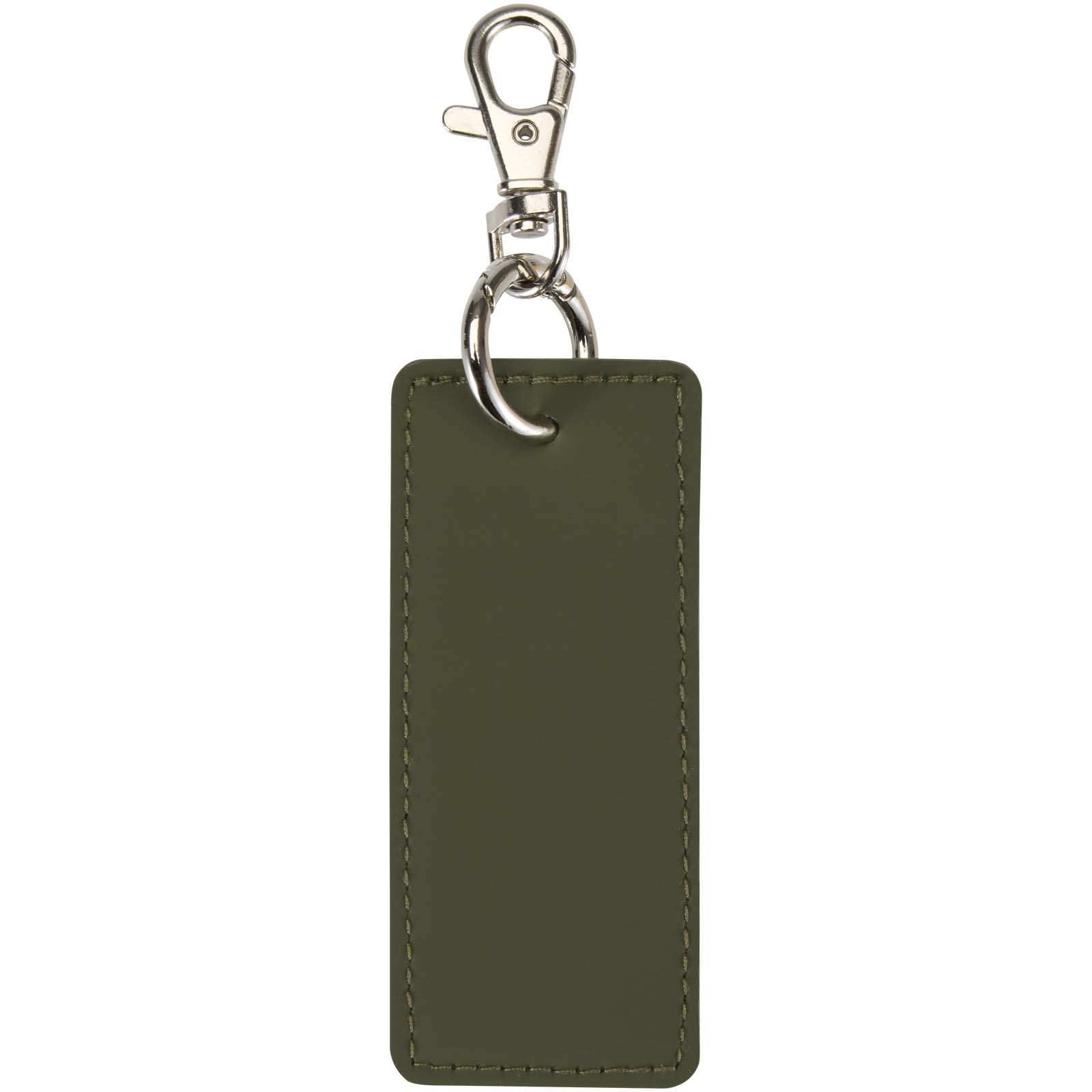 Porte-clés rectangulaire à breloques en matériaux recyclés certifié GRS Resi Plus 11