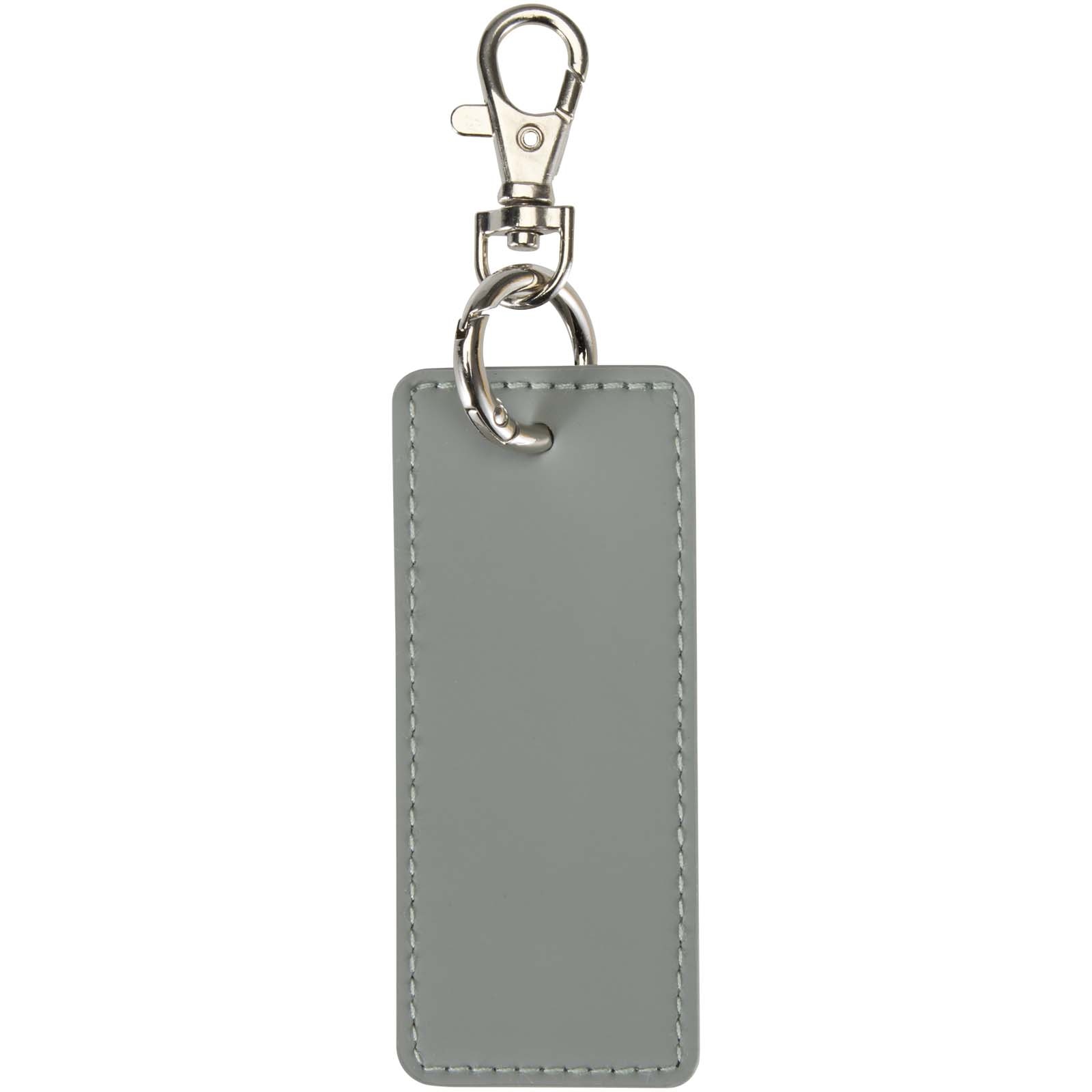 Porte-clés rectangulaire à breloques en matériaux recyclés certifié GRS Resi Plus 12