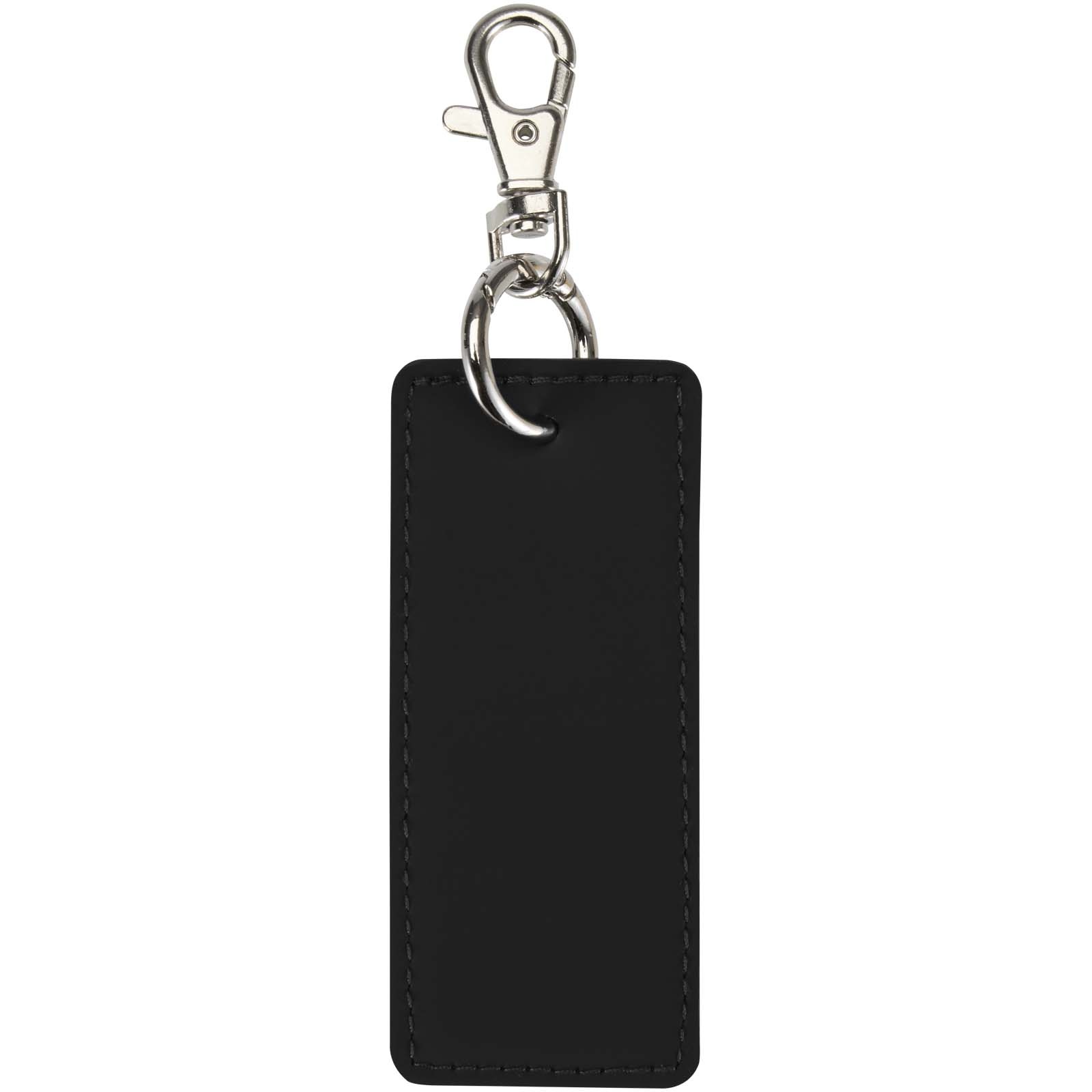 Porte-clés rectangulaire à breloques en matériaux recyclés certifié GRS Resi Plus 13