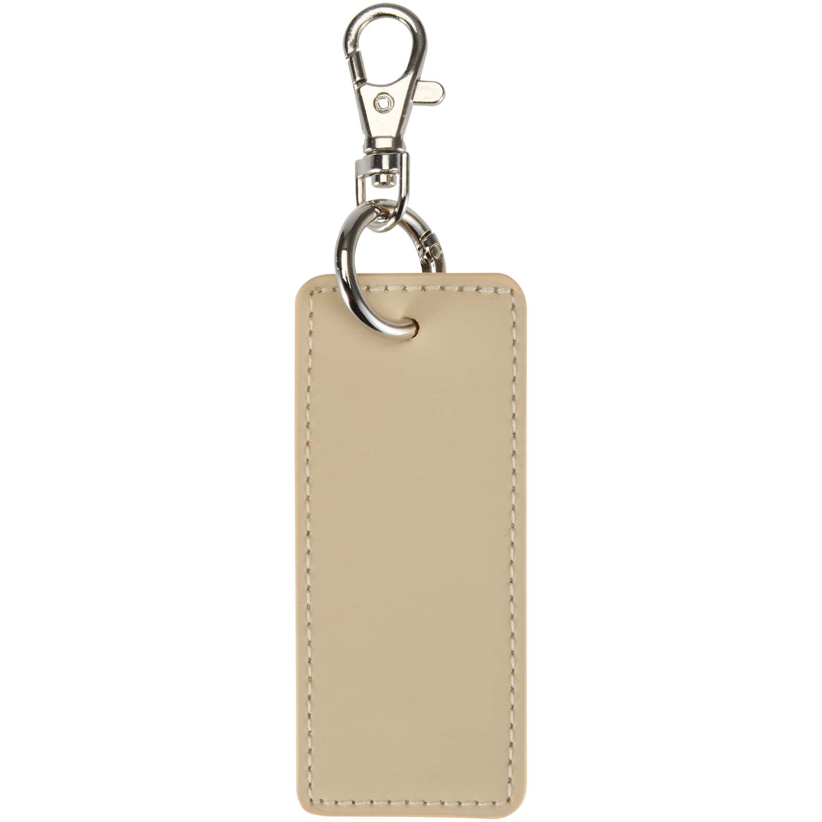 Porte-clés rectangulaire à breloques en matériaux recyclés certifié GRS Resi Plus 14