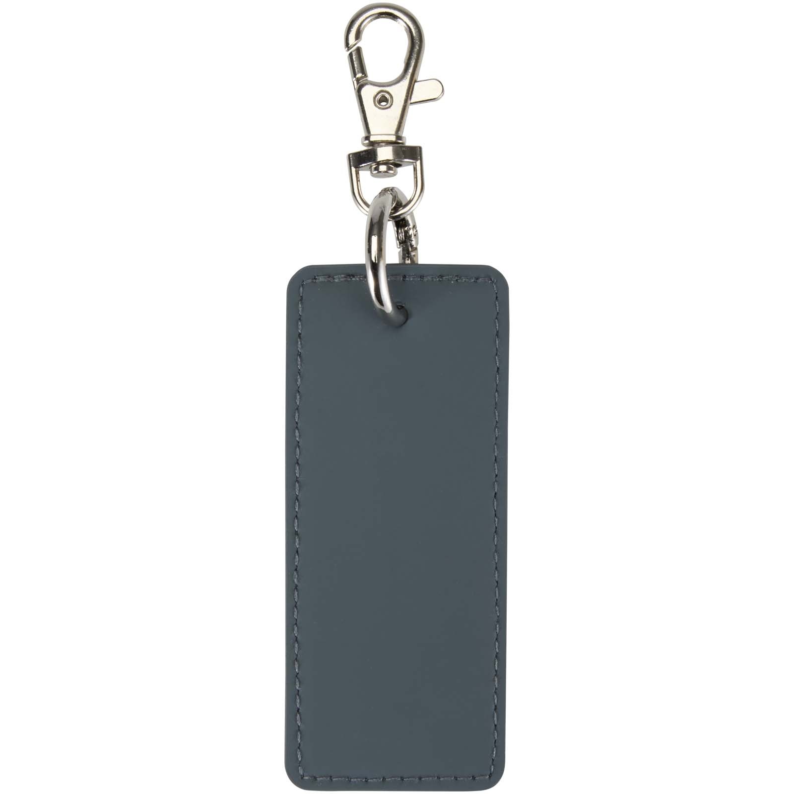 Porte-clés rectangulaire à breloques en matériaux recyclés certifié GRS Resi Plus 16