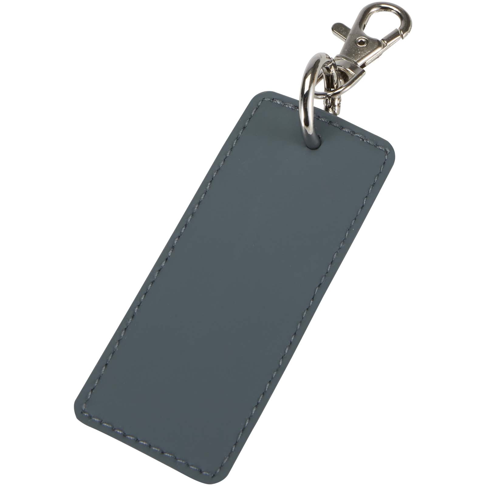Porte-clés rectangulaire à breloques en matériaux recyclés certifié GRS Resi Plus 4