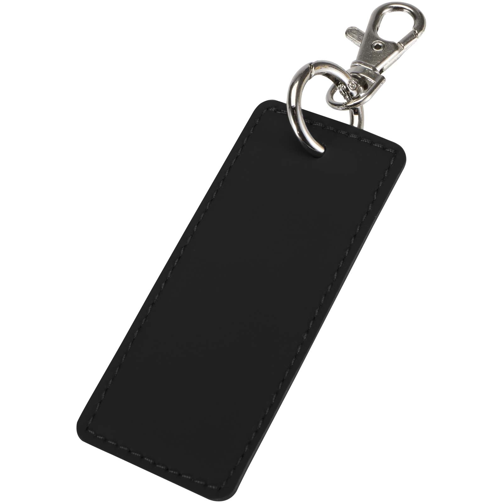 Porte-clés rectangulaire à breloques en matériaux recyclés certifié GRS Resi Plus 7
