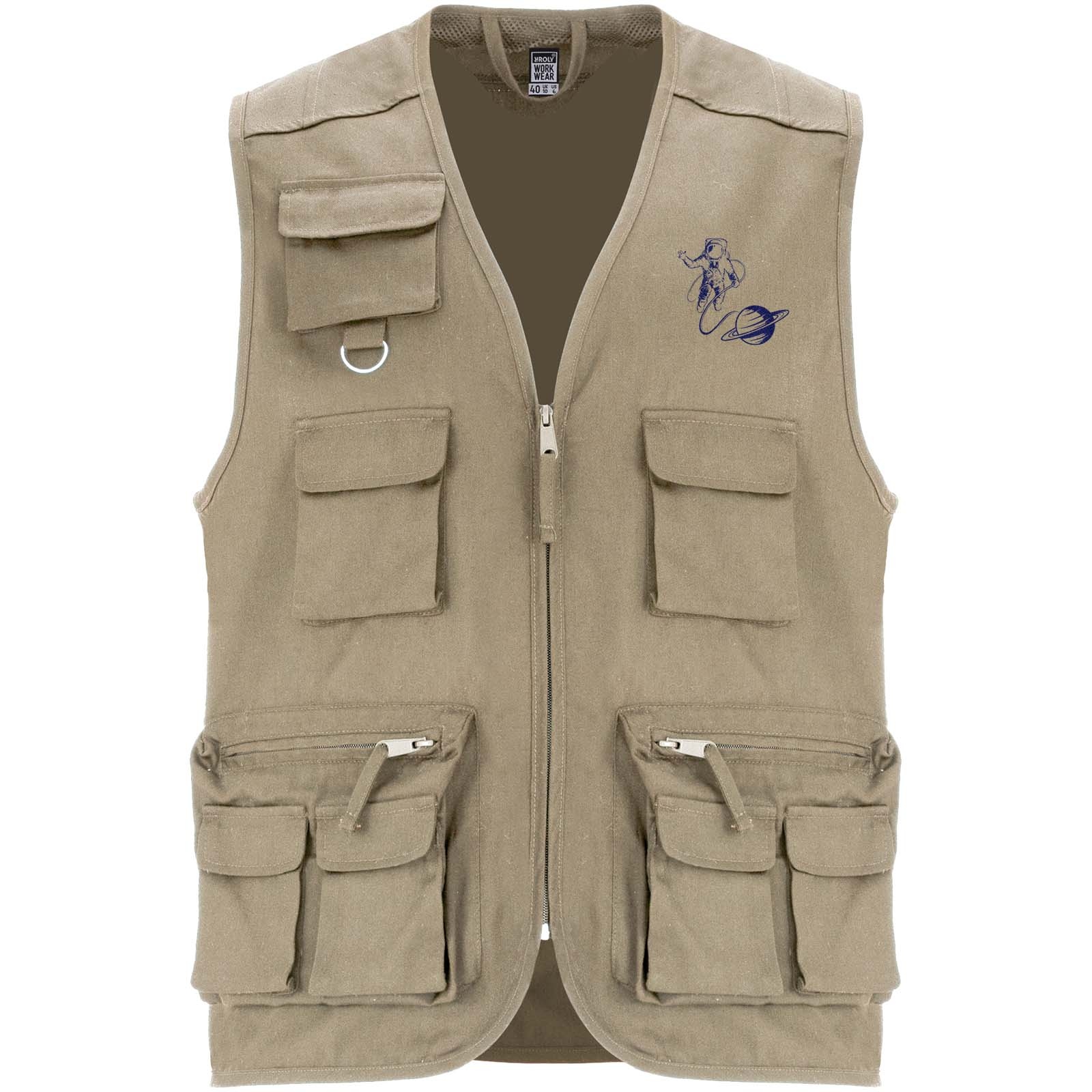 Gilet de travail multi-poches à col en V Venera de 200 g/m2 9