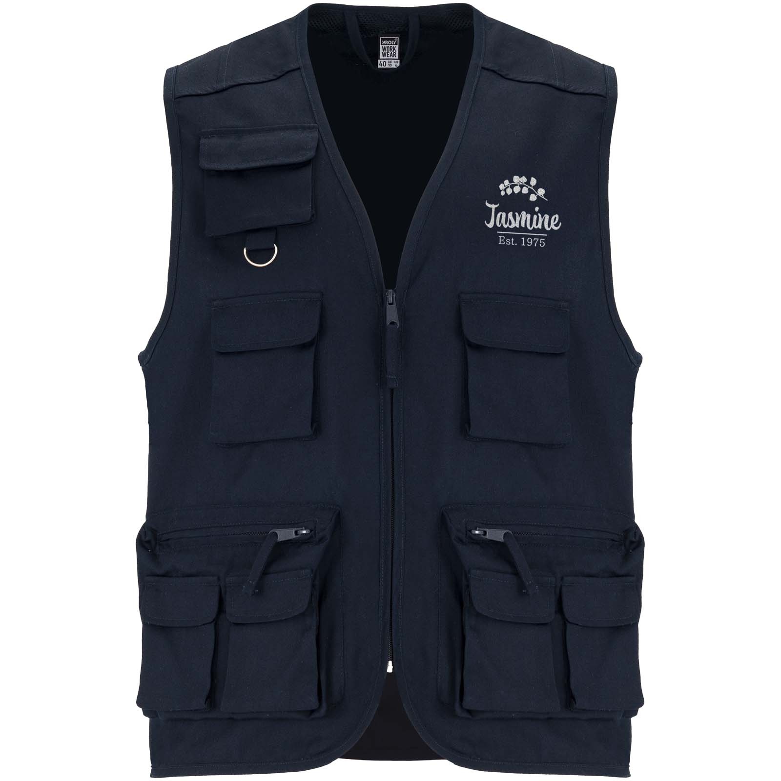Gilet de travail multi-poches à col en V Venera de 200 g/m2 10
