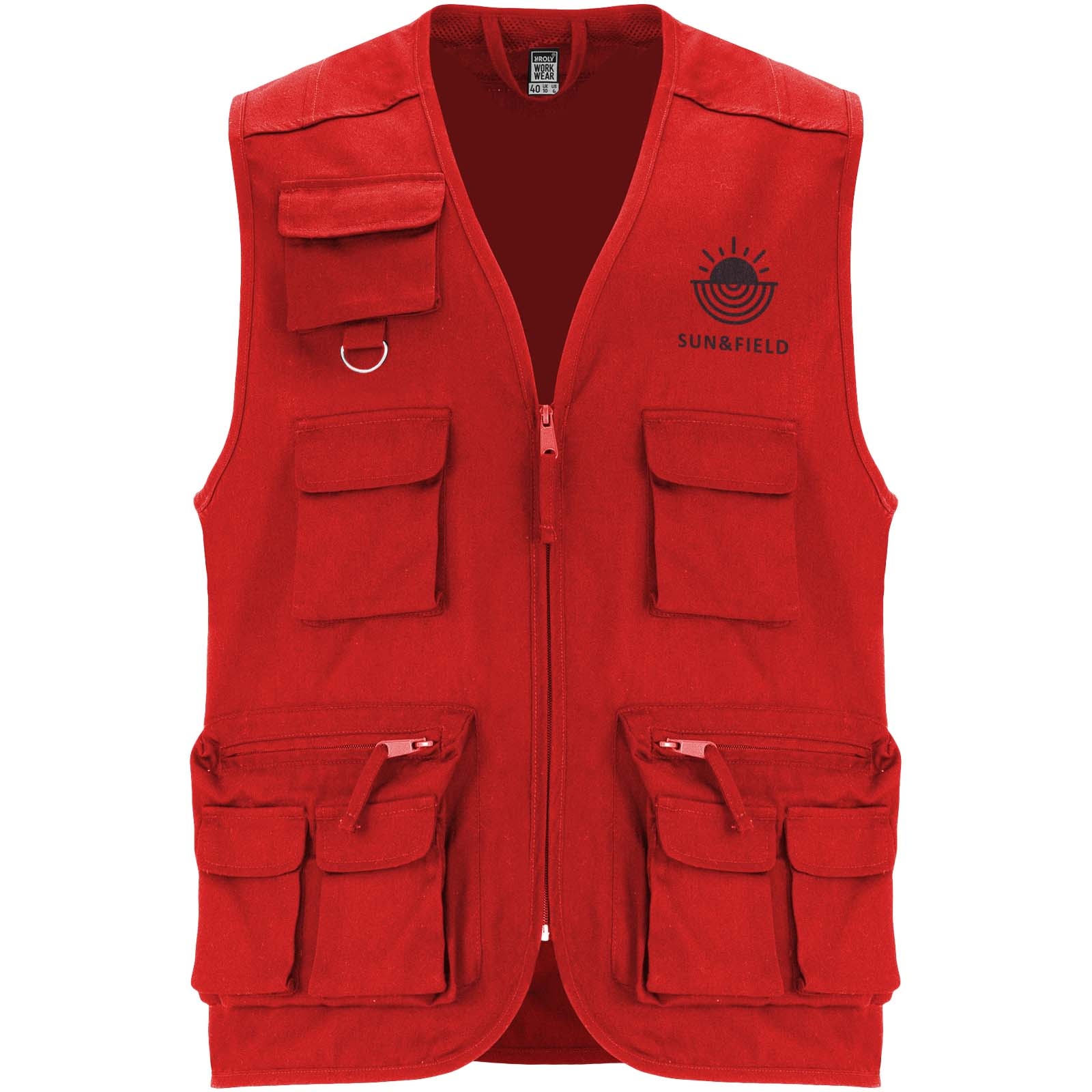 Gilet de travail multi-poches à col en V Venera de 200 g/m2 14