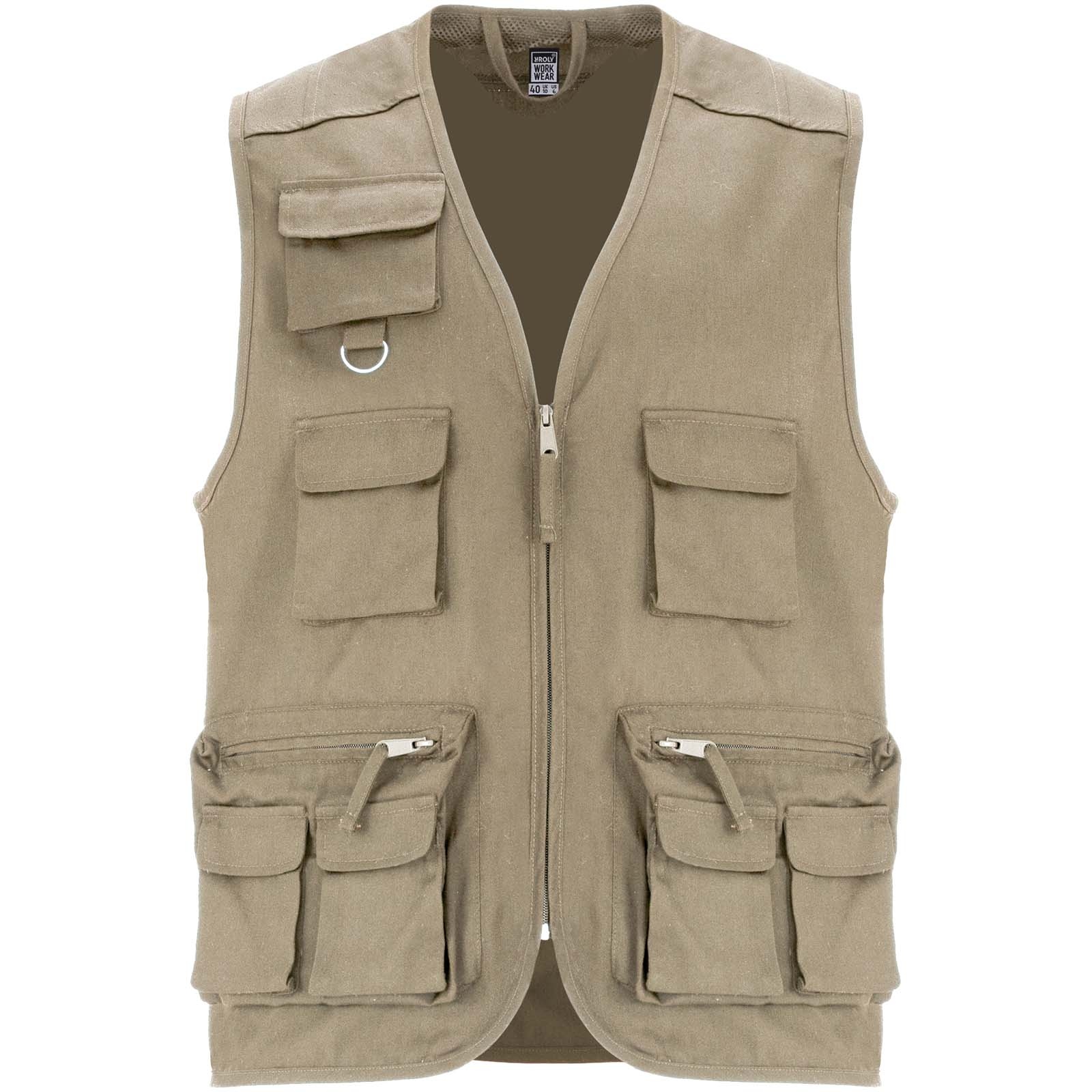 Gilet de travail multi-poches à col en V Venera de 200 g/m2 2