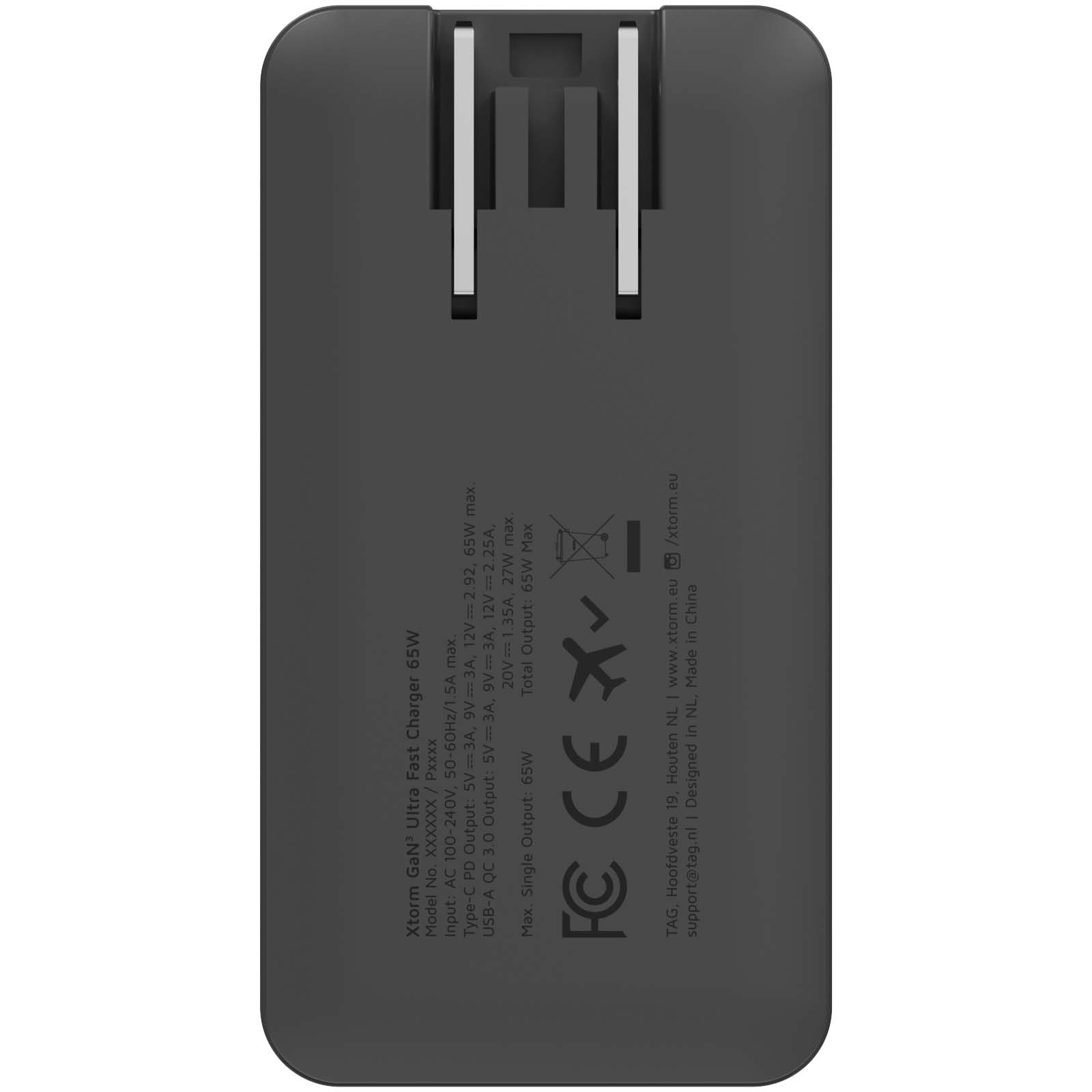 Chargeur de voyage rapide 65 W avec câble et étui de voyage Xtorm 6