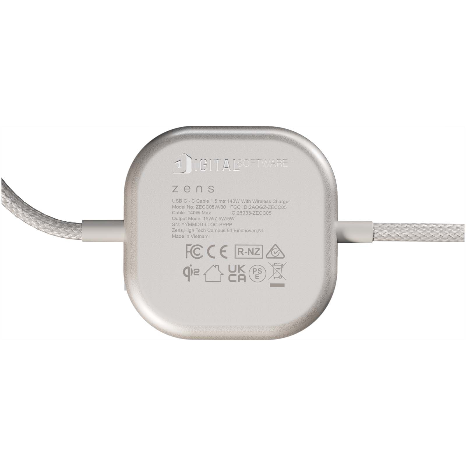 Câble de charge USB-C 2-en-1 de 140 W Zens Pro 2 4
