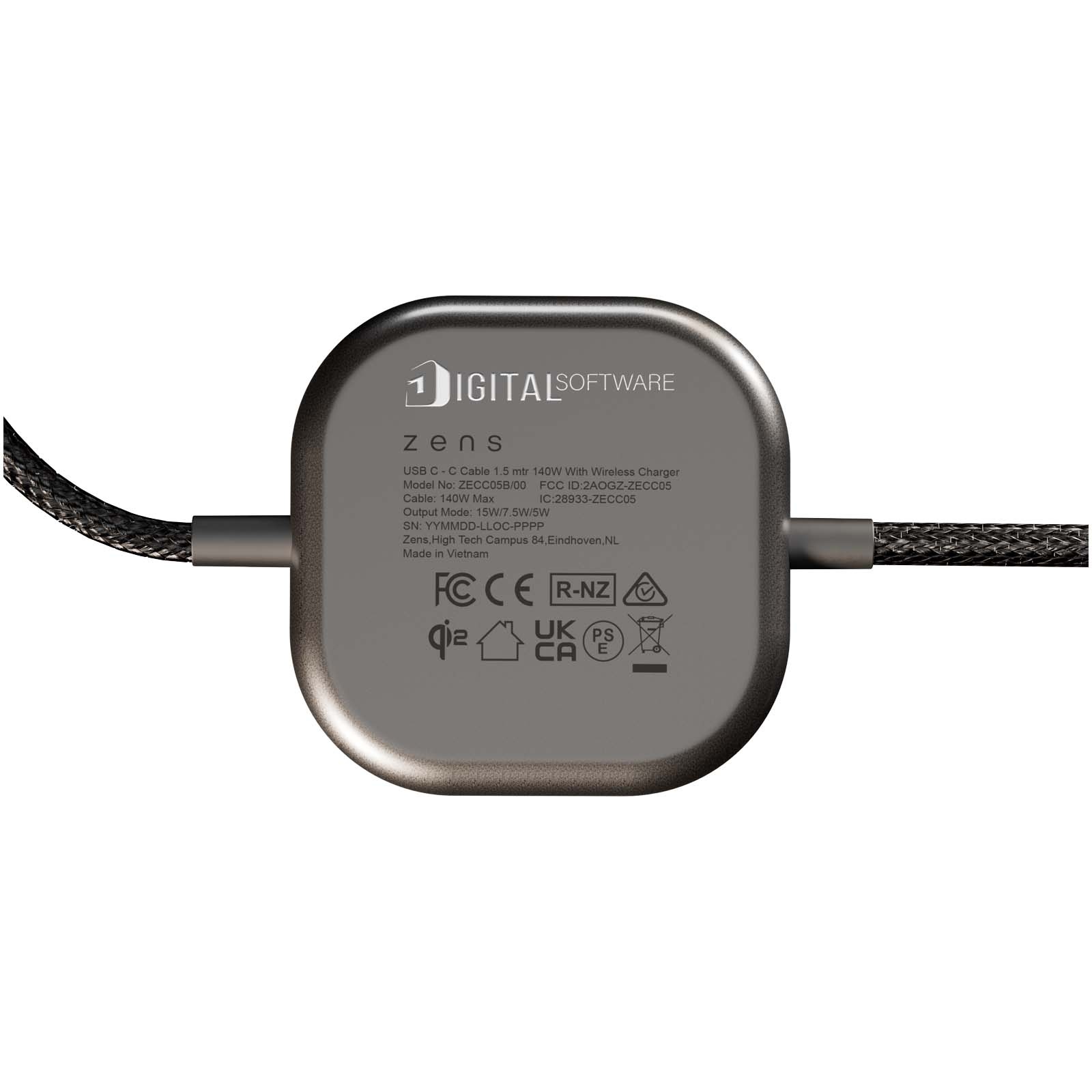 Câble de charge USB-C 2-en-1 de 140 W Zens Pro 2 5