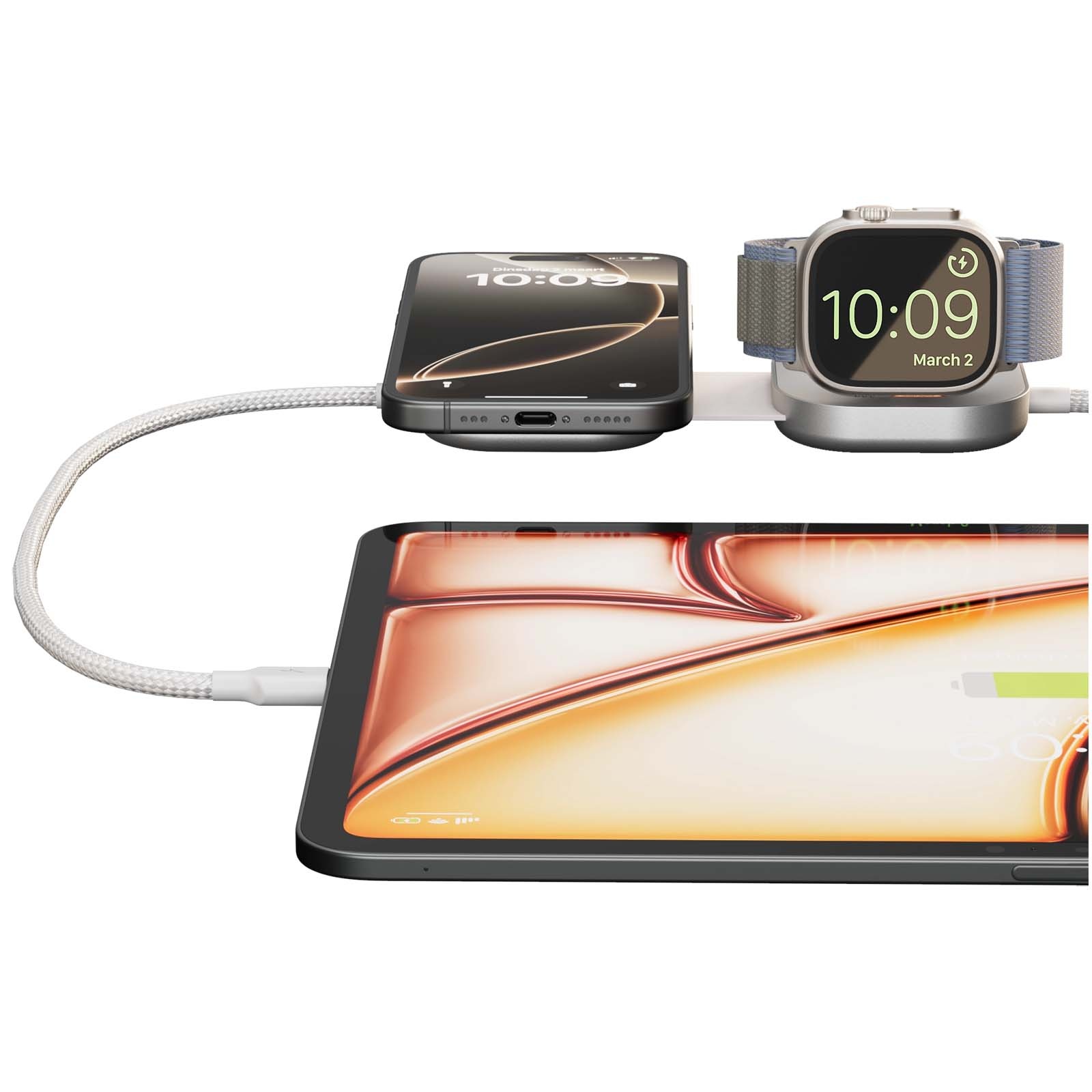 Câble de charge USB-C 3-en-1 de 140 W Zens Pro 3 6