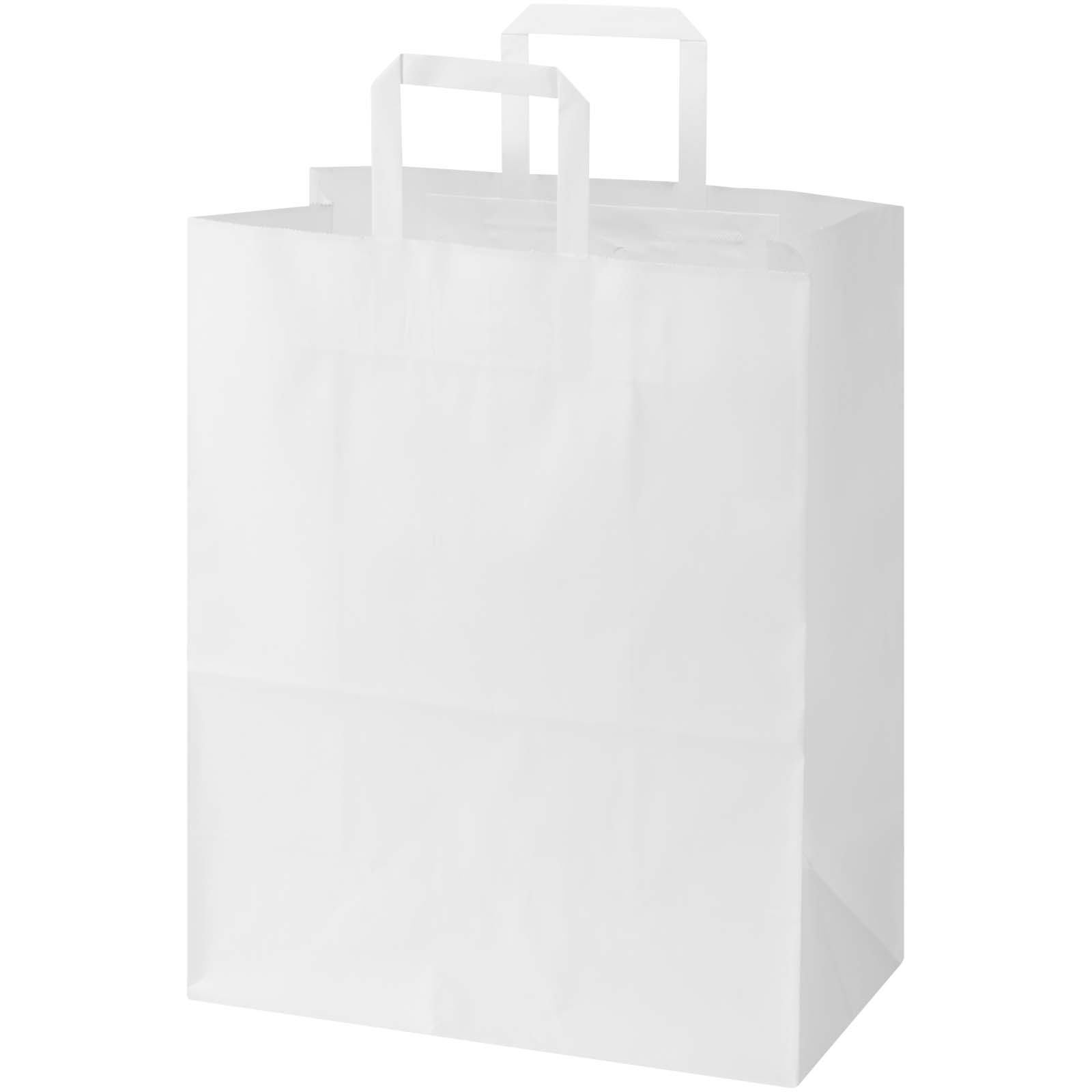 Sac en papier Kraft 80 à 90 g/m2 avec poignées plates 32 x 17 x 39 cm 6