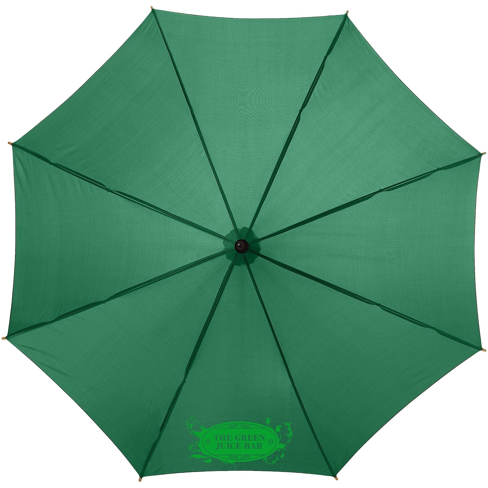 Parapluie 23" à ouverture automatique, poignée et mât en bois 24