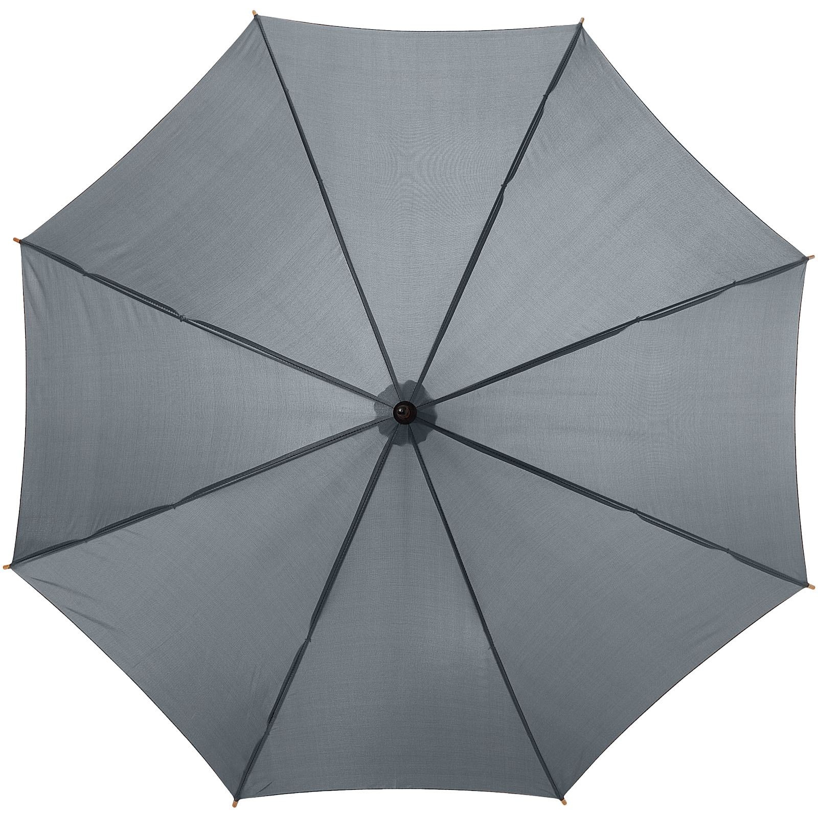 Parapluie 23" à ouverture automatique, poignée et mât en bois 11