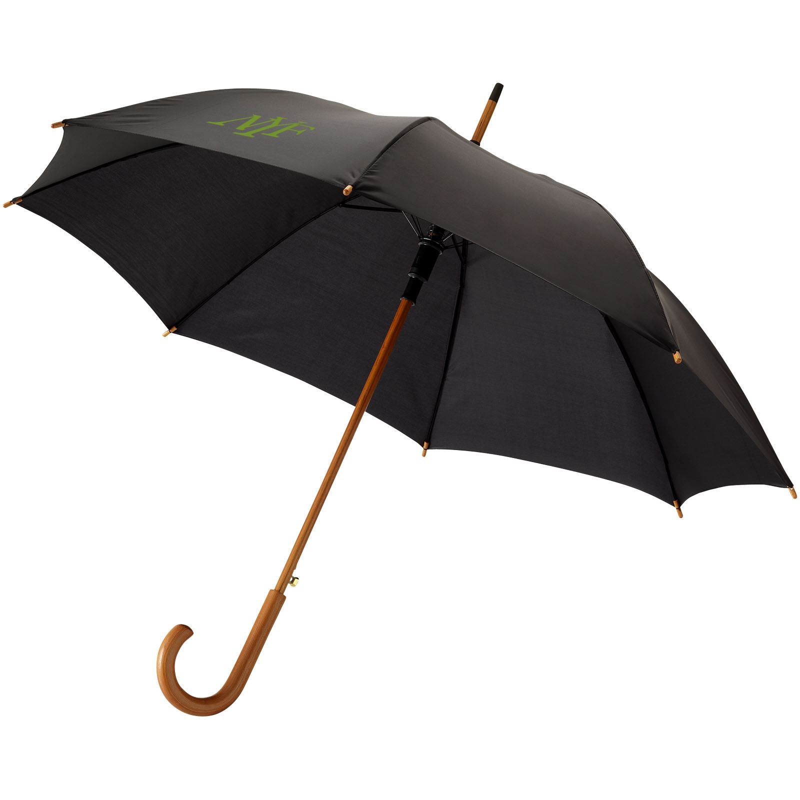 Parapluie 23" à ouverture automatique, poignée et mât en bois 14