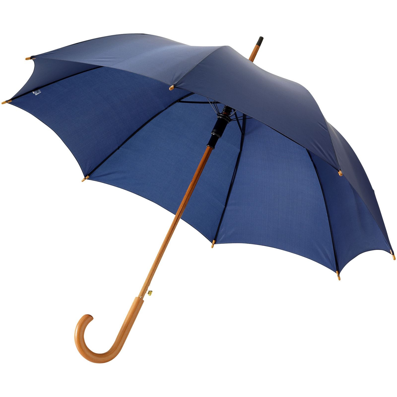 Parapluie 23" à ouverture automatique, poignée et mât en bois 6